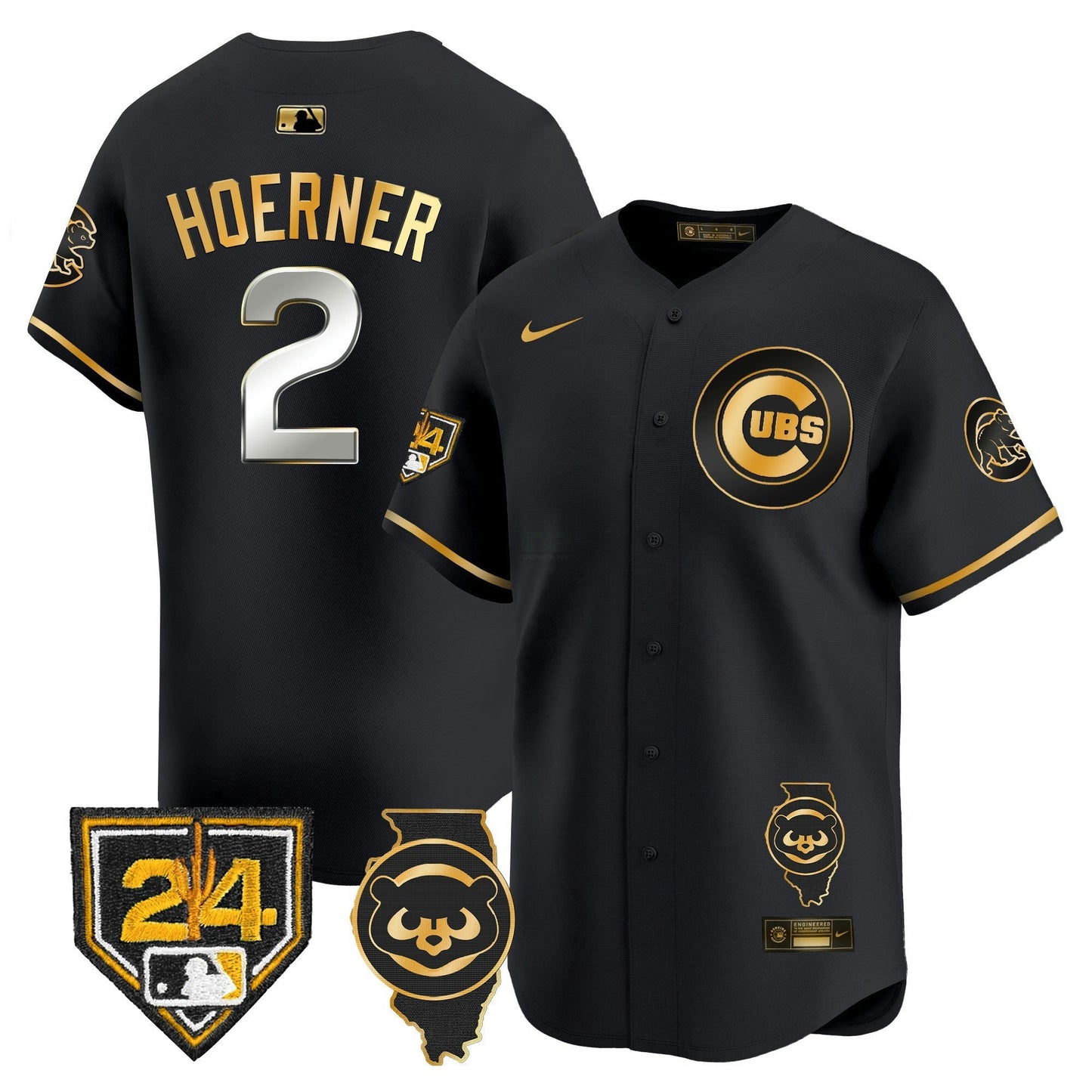 Camisa MLB Men’s Chicago Spring Training & Illinois Patch Vapor Premier Limited Jersey