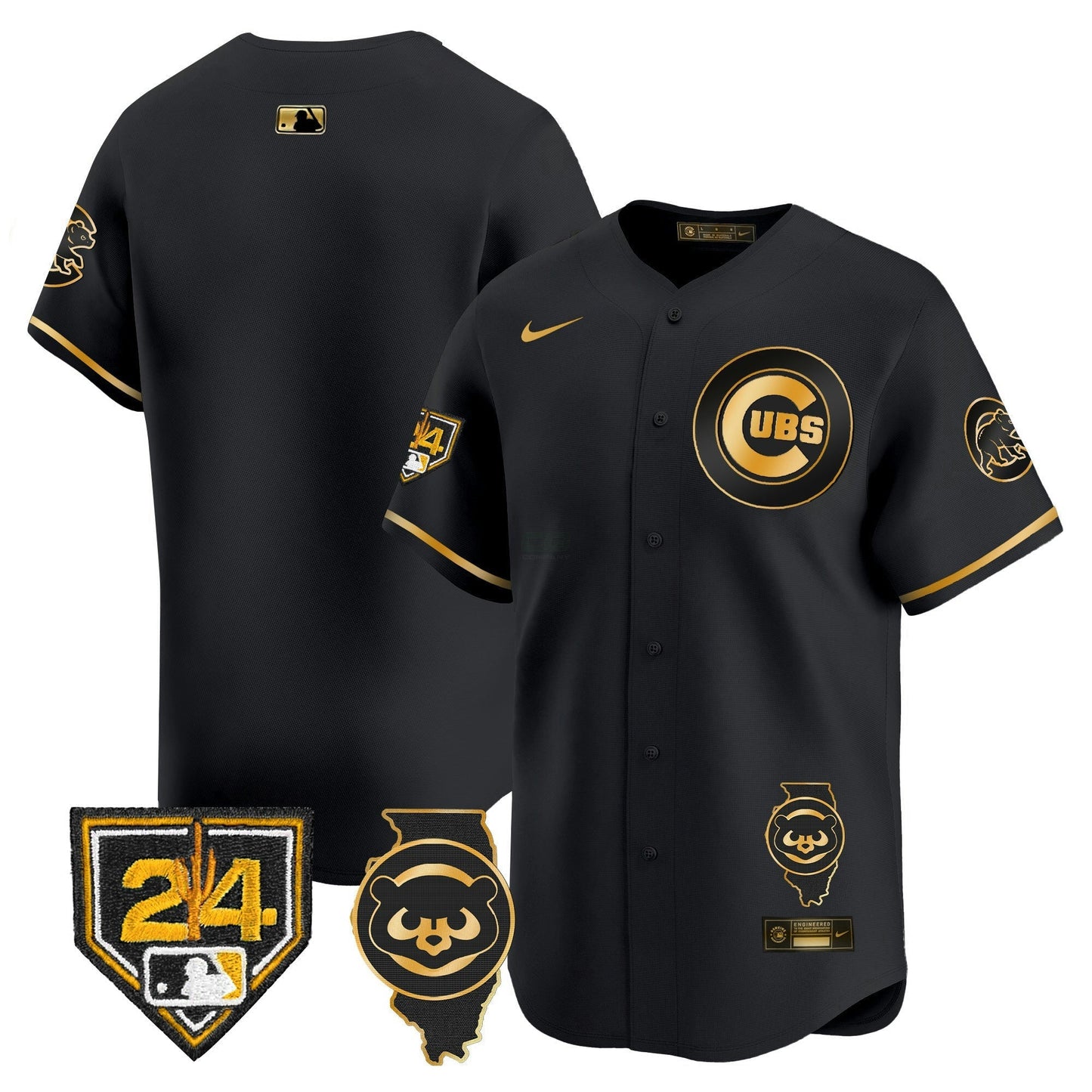 Camisa MLB Men’s Chicago Spring Training & Illinois Patch Vapor Premier Limited Jersey