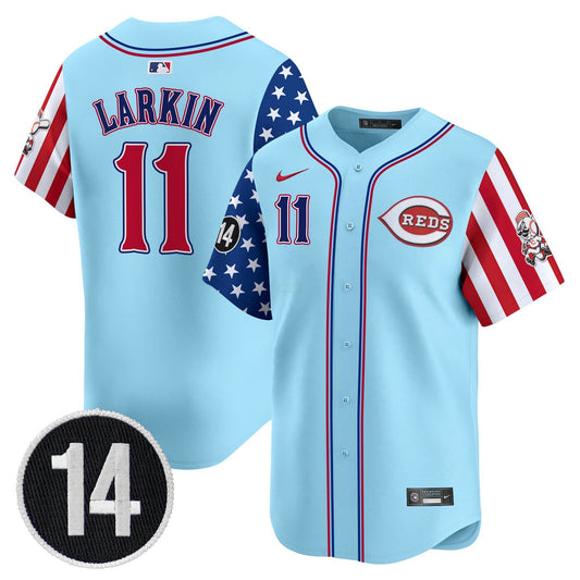 Camisa MLB Men’s Cincinnati 2025 Independence Day Vapor Premier Limited Jersey – Pete Rose Patch