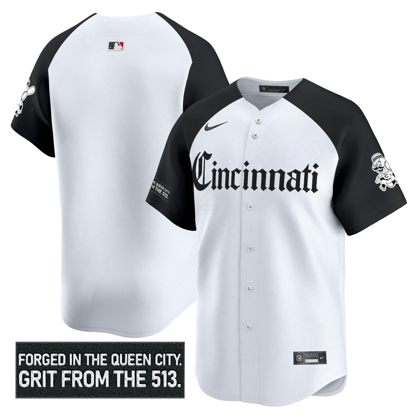 Camisa MLB Men’s Cincinnati ‘Gothic Queen City Edition’ Vapor Premier Limited Jersey
