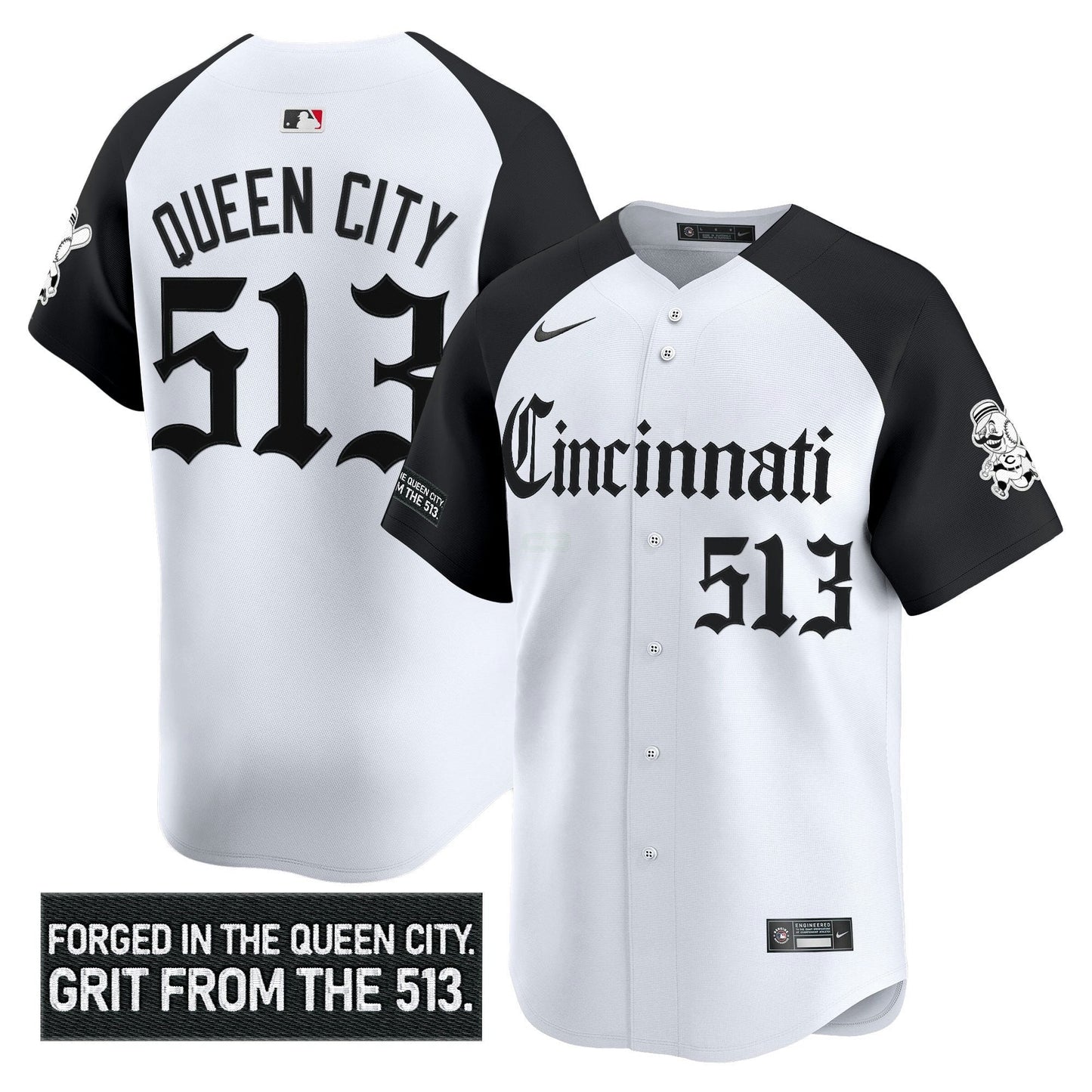 Camisa MLB Men’s Cincinnati ‘Gothic Queen City Edition’ Vapor Premier Limited Jersey