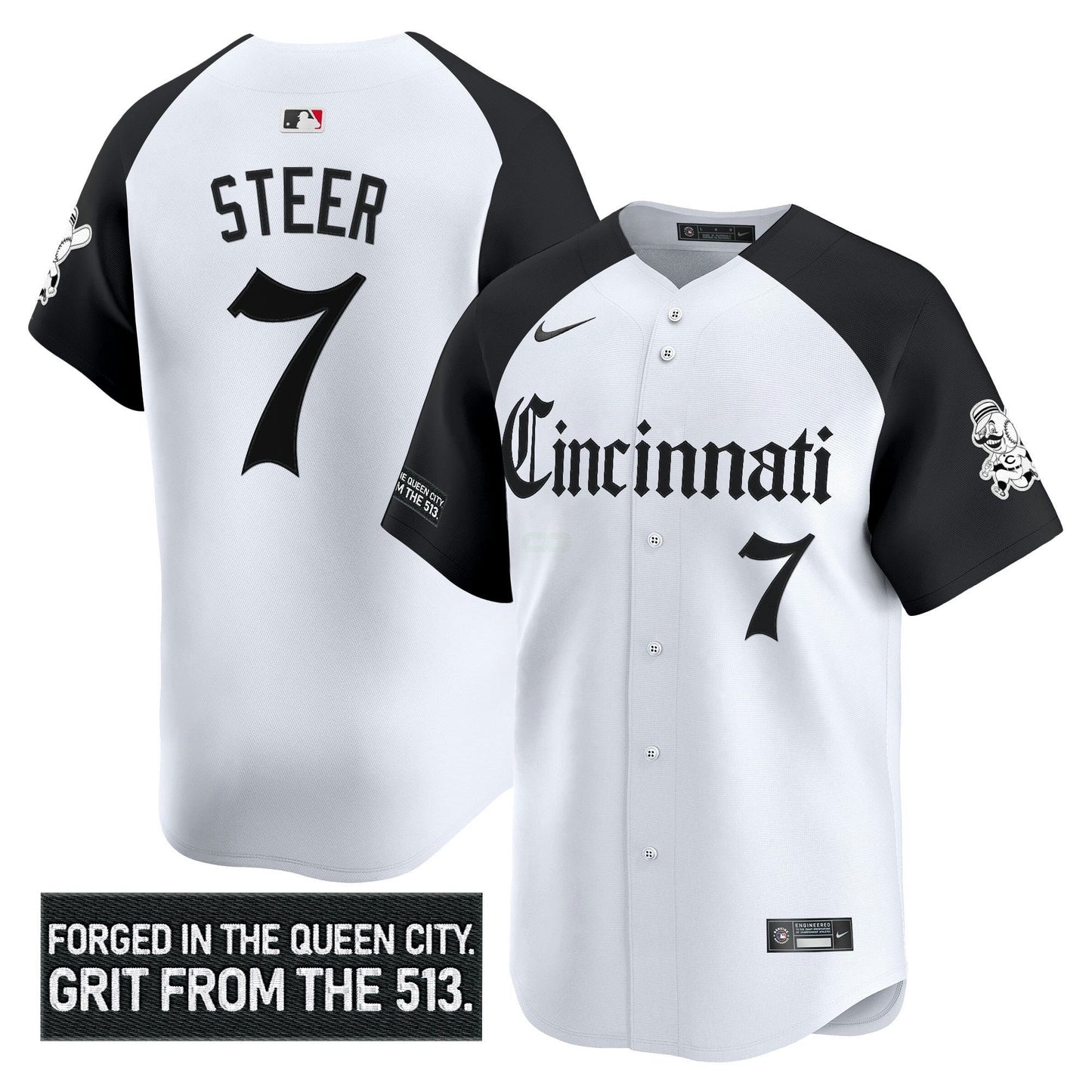 Camisa MLB Men’s Cincinnati ‘Gothic Queen City Edition’ Vapor Premier Limited Jersey