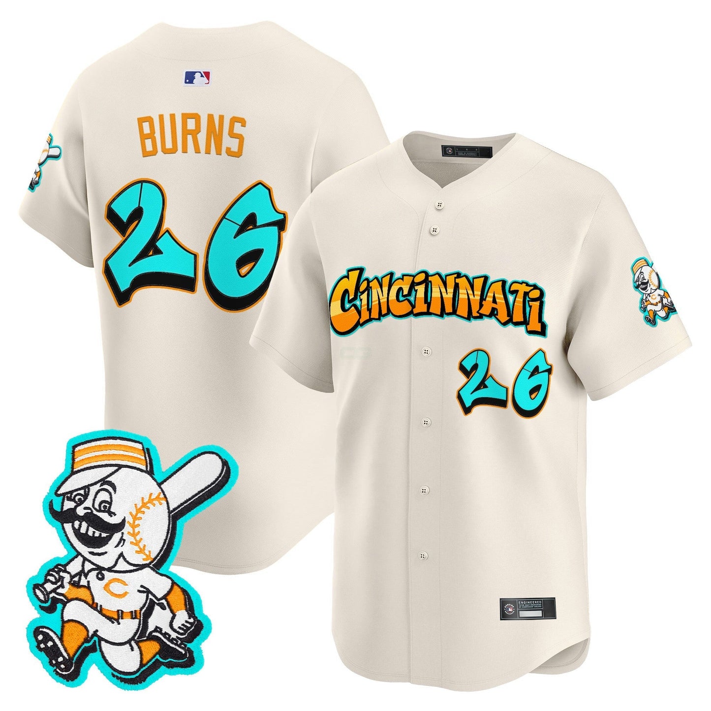 Camisa MLB Men’s Cincinnati ‘Graffiti Queen City Edition’ Vapor Premier Limited Jersey
