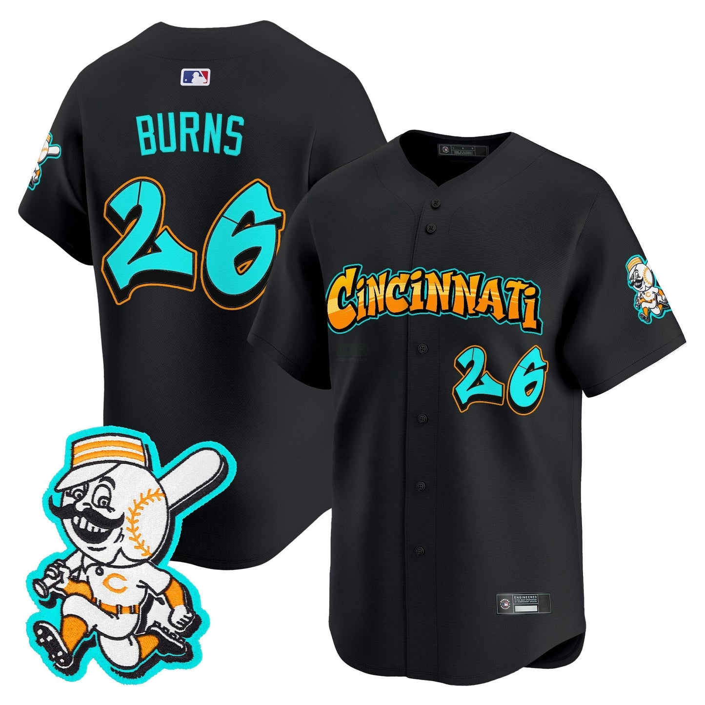 Camisa MLB Men’s Cincinnati ‘Graffiti Queen City Edition’ Vapor Premier Limited Jersey