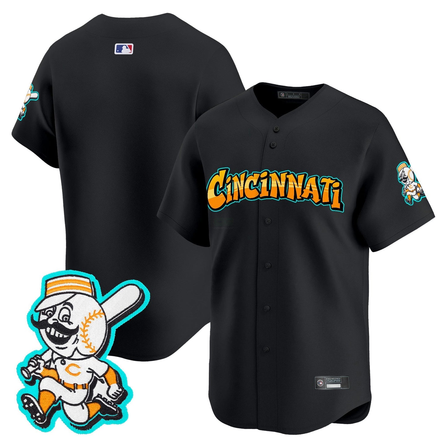 Camisa MLB Men’s Cincinnati ‘Graffiti Queen City Edition’ Vapor Premier Limited Jersey