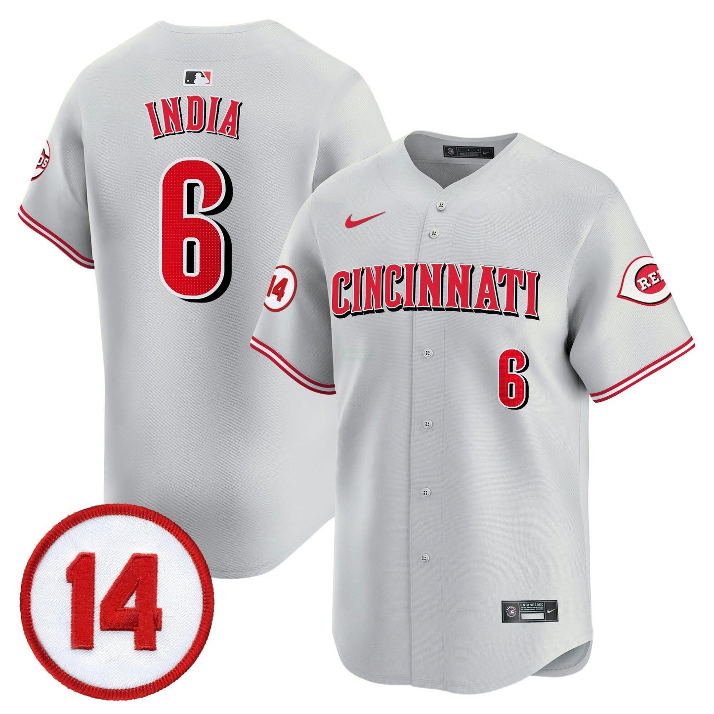 Camisa MLB Men’s Cincinnati Pete Rose Patch Vapor Premier Limited Jersey