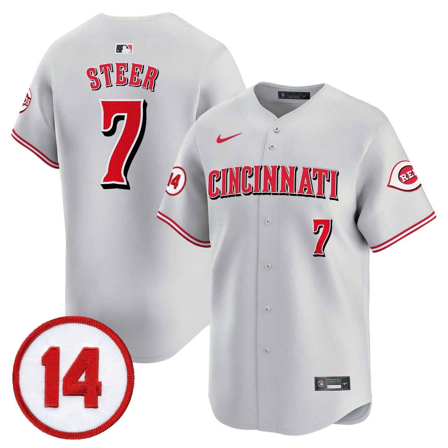 Camisa MLB Men’s Cincinnati Pete Rose Patch Vapor Premier Limited Jersey