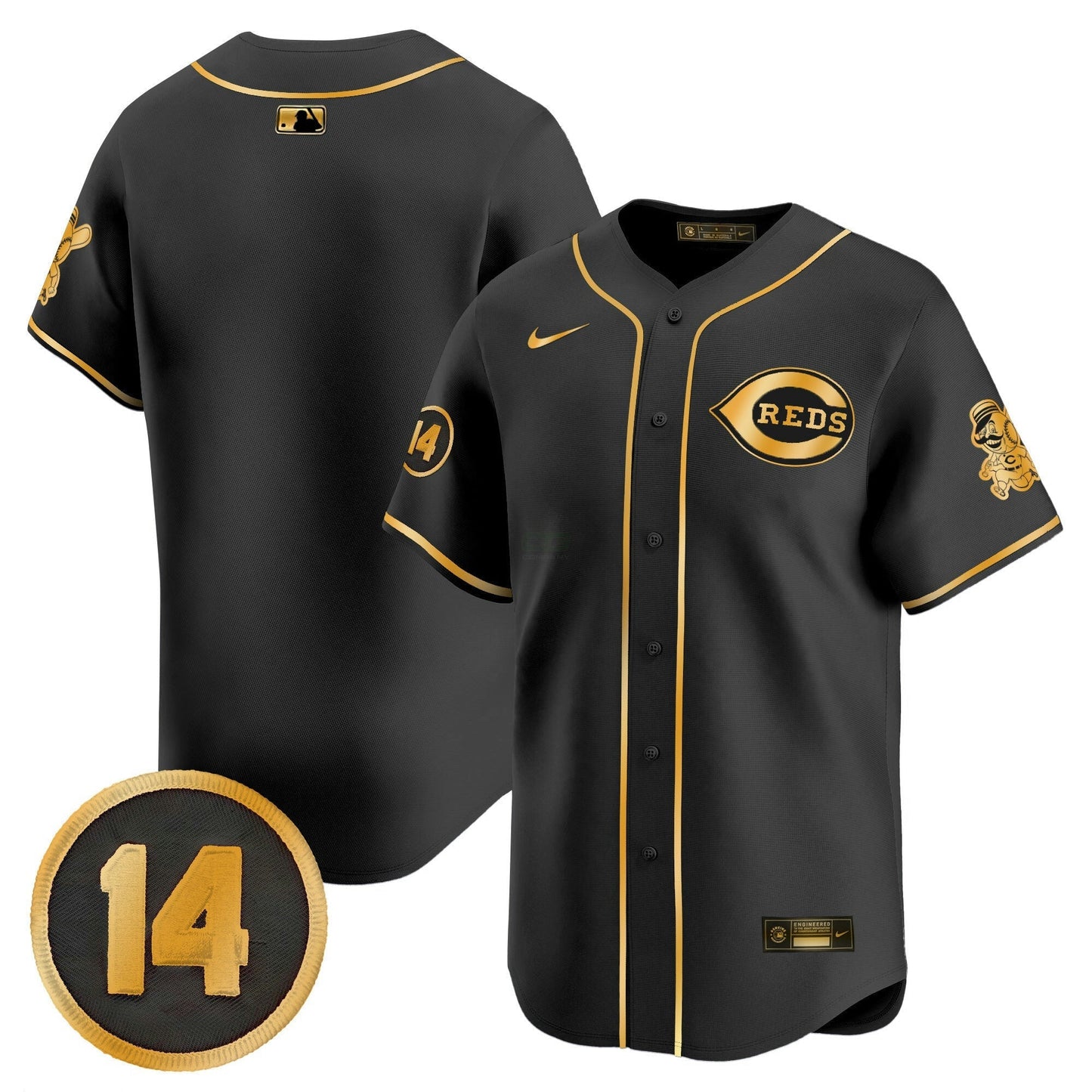 Camisa MLB Men’s Cincinnati Pete Rose Patch Vapor Premier Limited Jersey