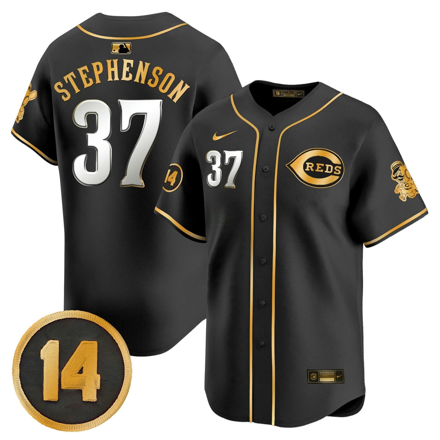 Camisa MLB Men’s Cincinnati Pete Rose Patch Vapor Premier Limited Jersey