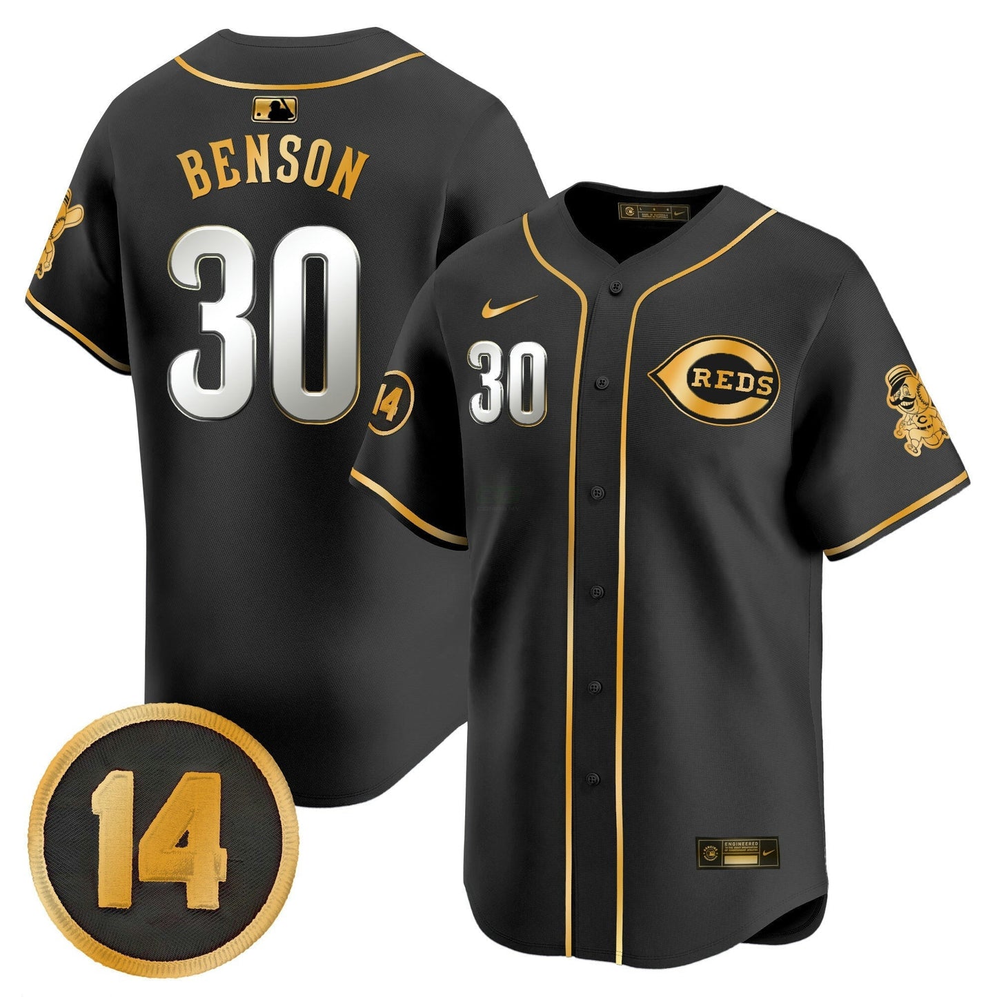 Camisa MLB Men’s Cincinnati Pete Rose Patch Vapor Premier Limited Jersey