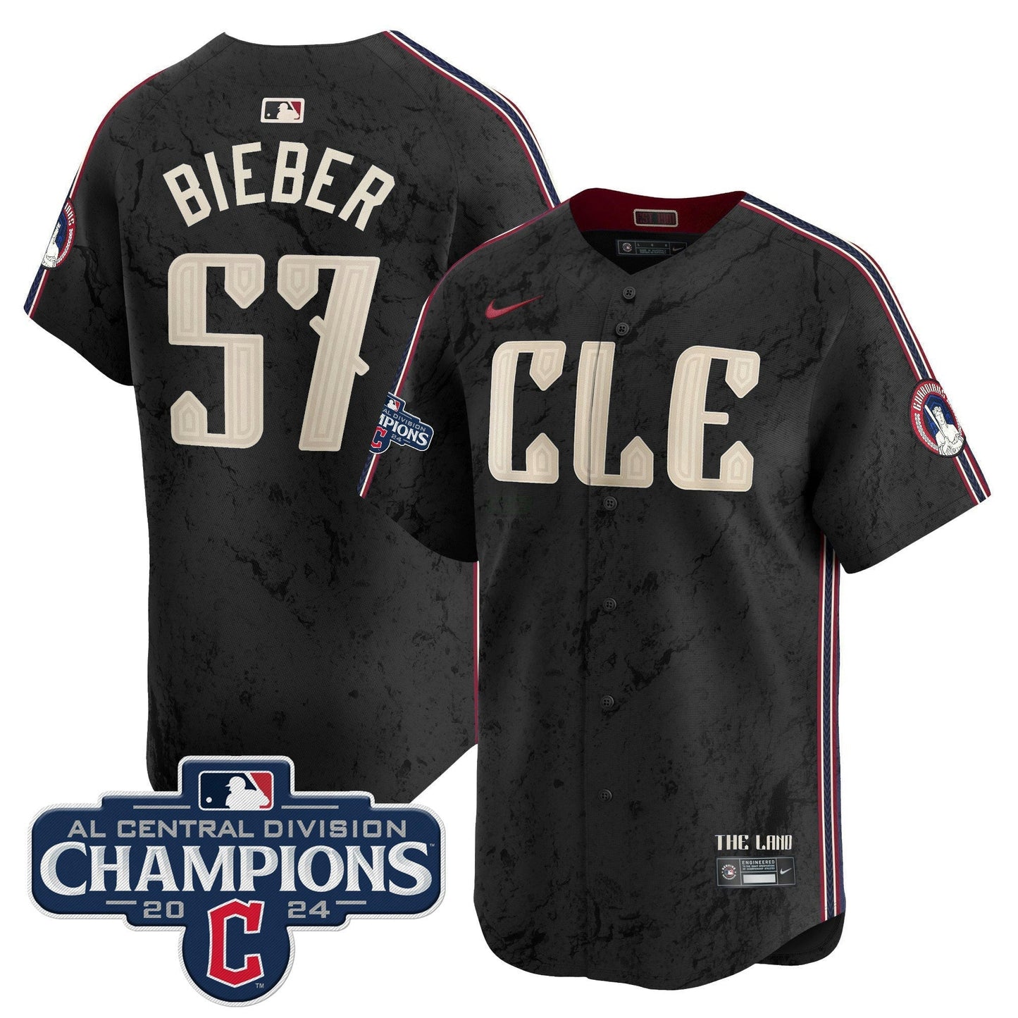 Camisa MLB Men’s Cleveland 2024 AL Central Division Champions Vapor Premier Limited Jersey