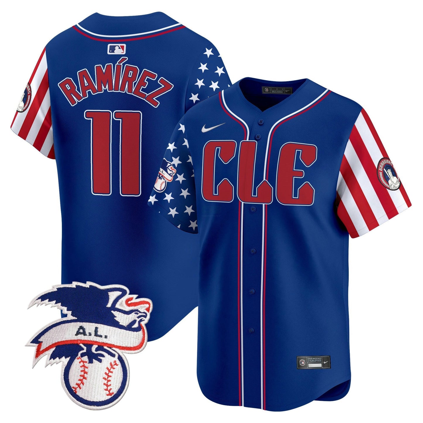Camisa MLB Men’s Cleveland 2024 Fourth of July Vapor Premier Limited Jersey