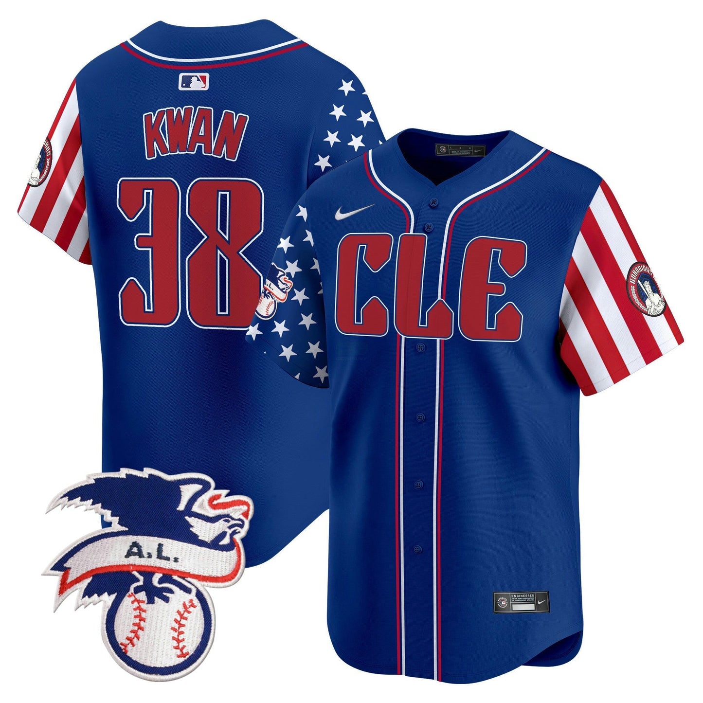 Camisa MLB Men’s Cleveland 2024 Fourth of July Vapor Premier Limited Jersey
