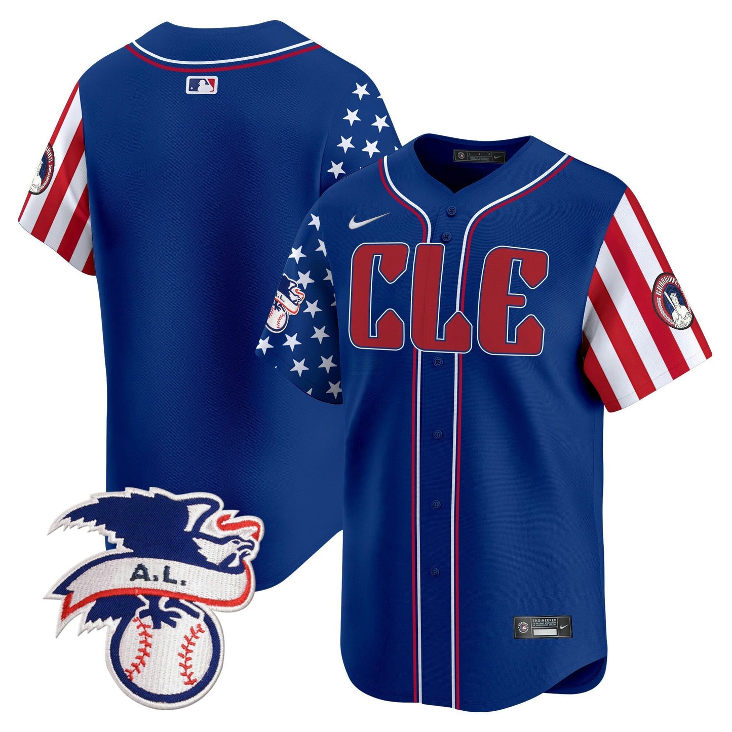 Camisa MLB Men’s Cleveland 2024 Fourth of July Vapor Premier Limited Jersey