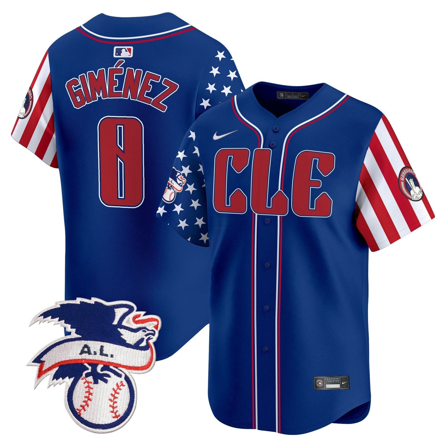 Camisa MLB Men’s Cleveland 2024 Fourth of July Vapor Premier Limited Jersey