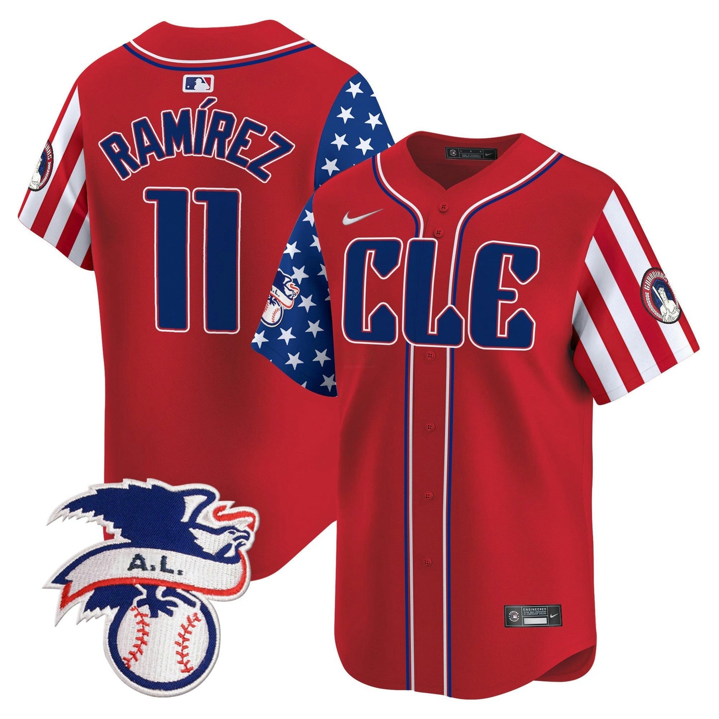 Camisa MLB Men’s Cleveland 2024 Fourth of July Vapor Premier Limited Jersey
