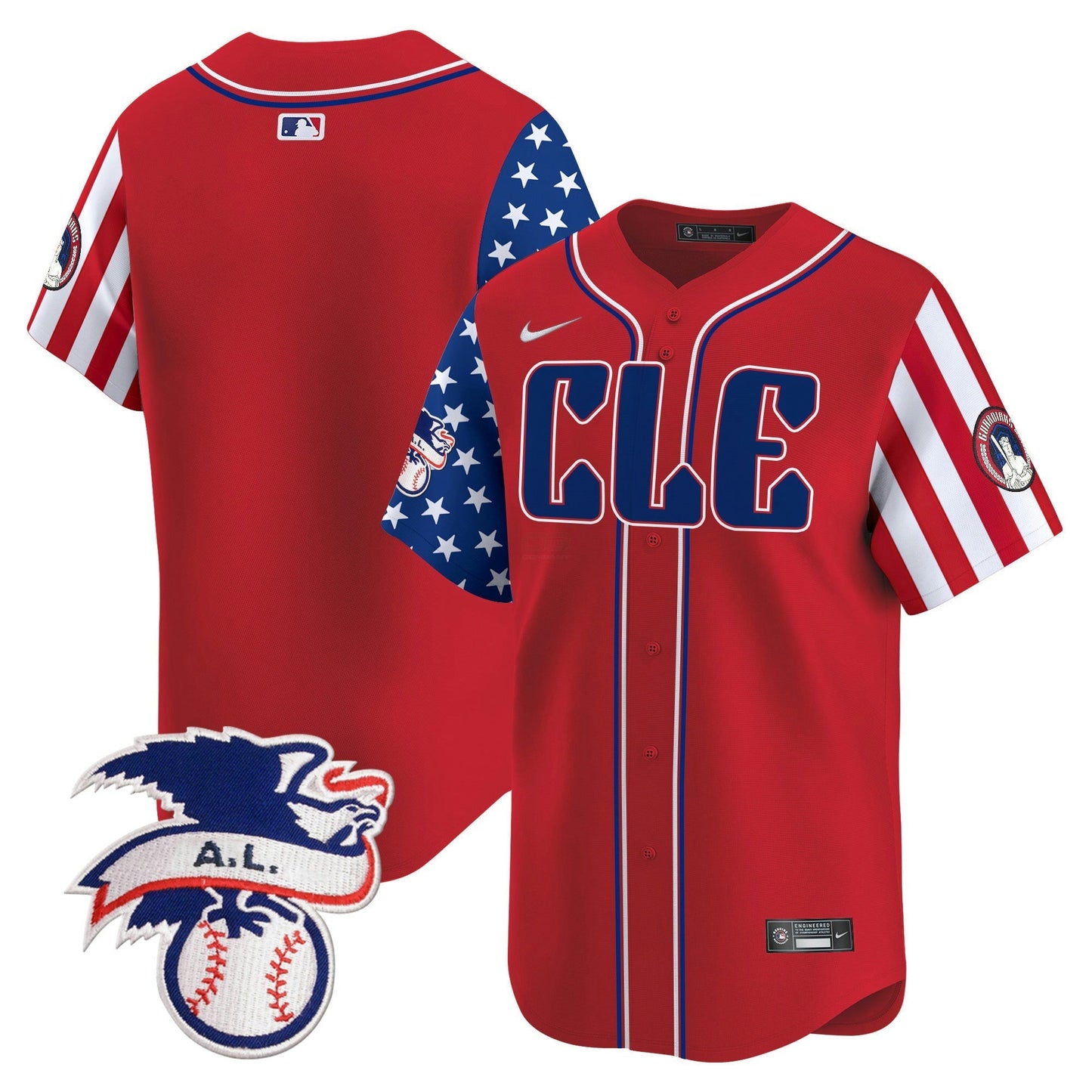 Camisa MLB Men’s Cleveland 2024 Fourth of July Vapor Premier Limited Jersey