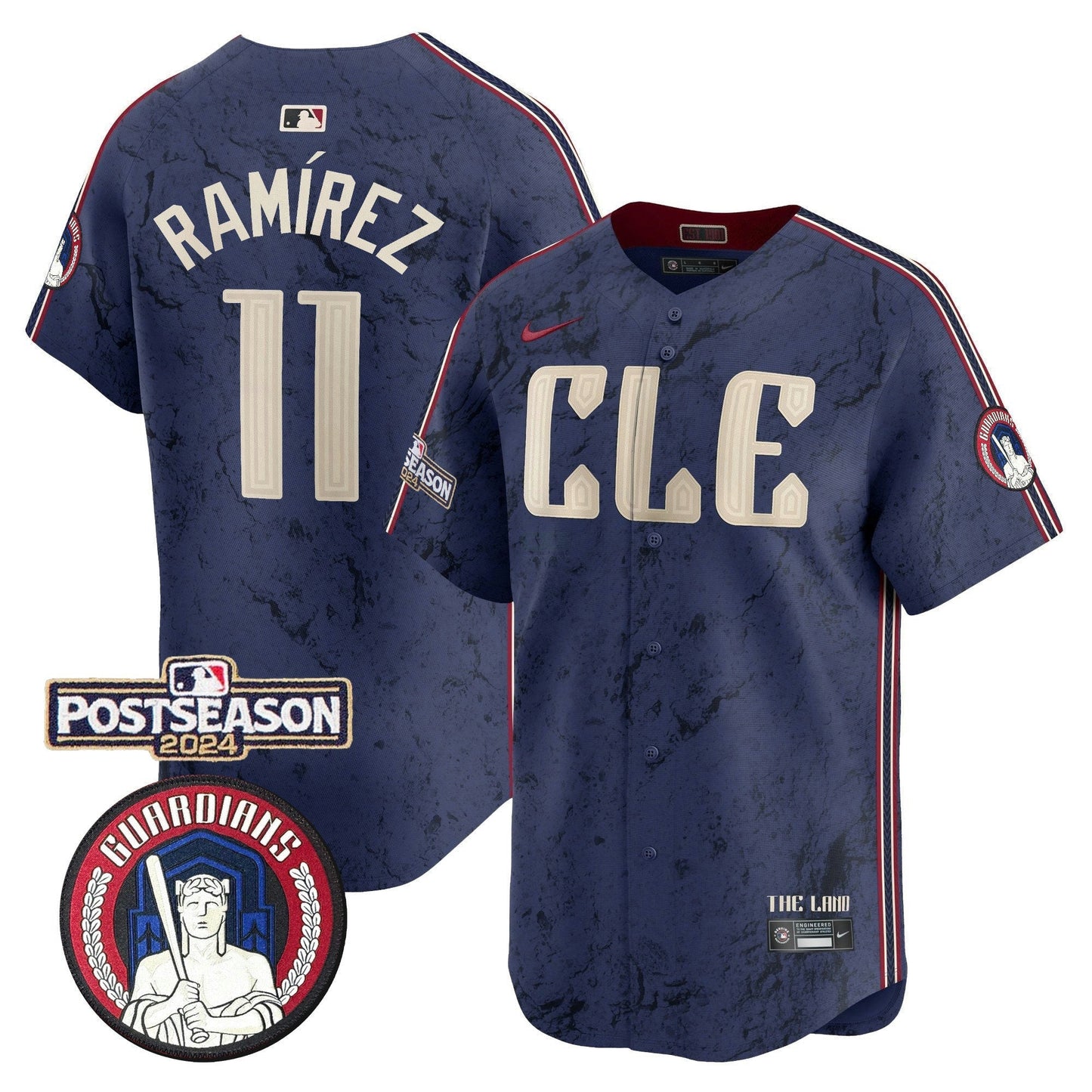 Camisa MLB Men’s Cleveland 2024 Postseason Patch City Connect Vapor Premier Limited Jersey