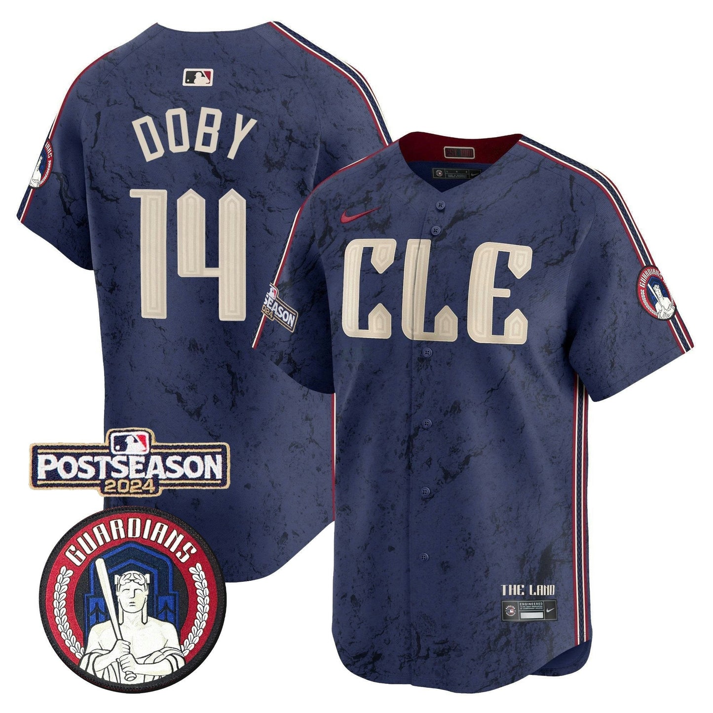 Camisa MLB Men’s Cleveland 2024 Postseason Patch City Connect Vapor Premier Limited Jersey