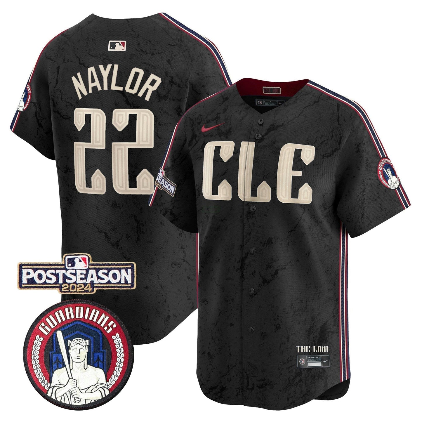 Camisa MLB Men’s Cleveland 2024 Postseason Patch City Connect Vapor Premier Limited Jersey