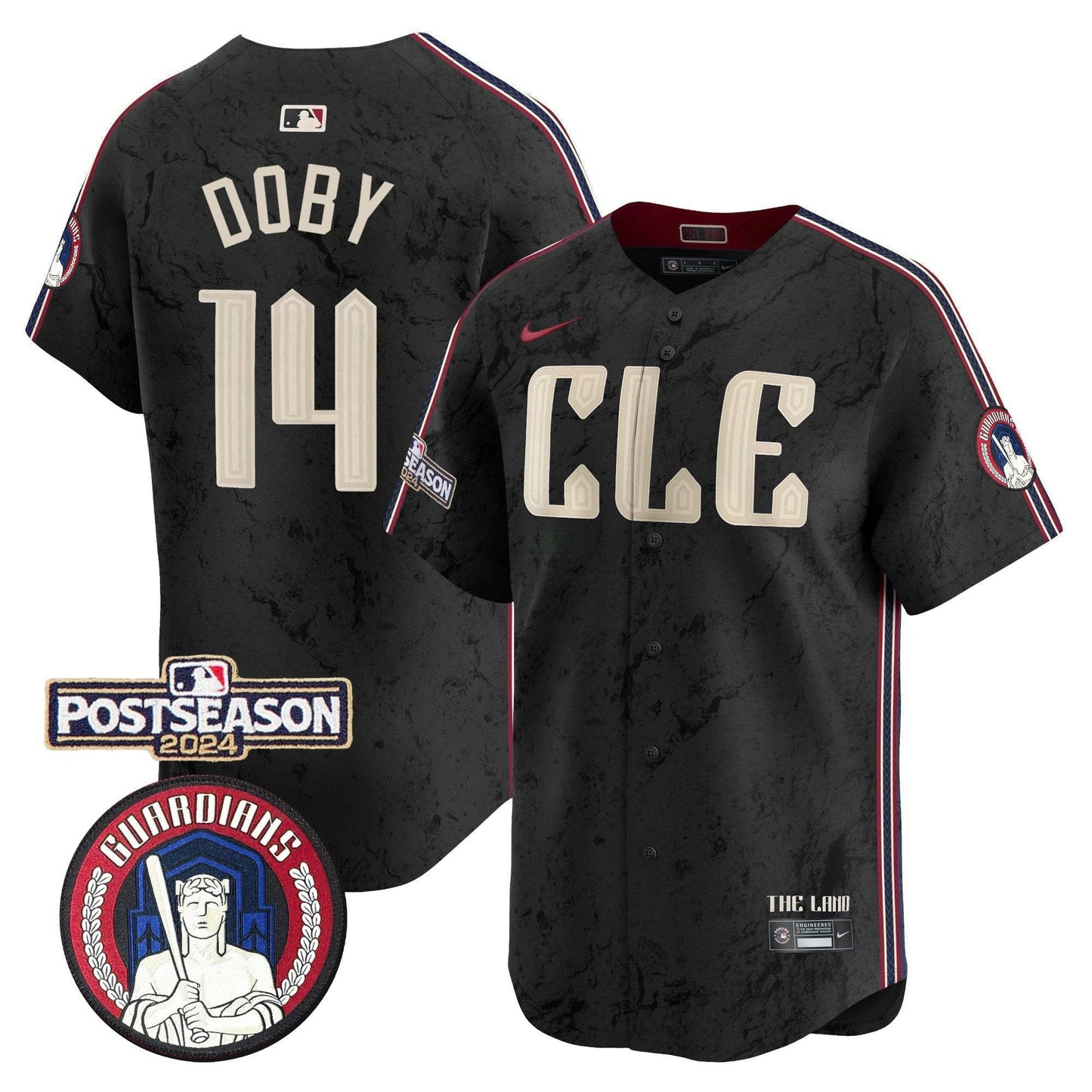 Camisa MLB Men’s Cleveland 2024 Postseason Patch City Connect Vapor Premier Limited Jersey