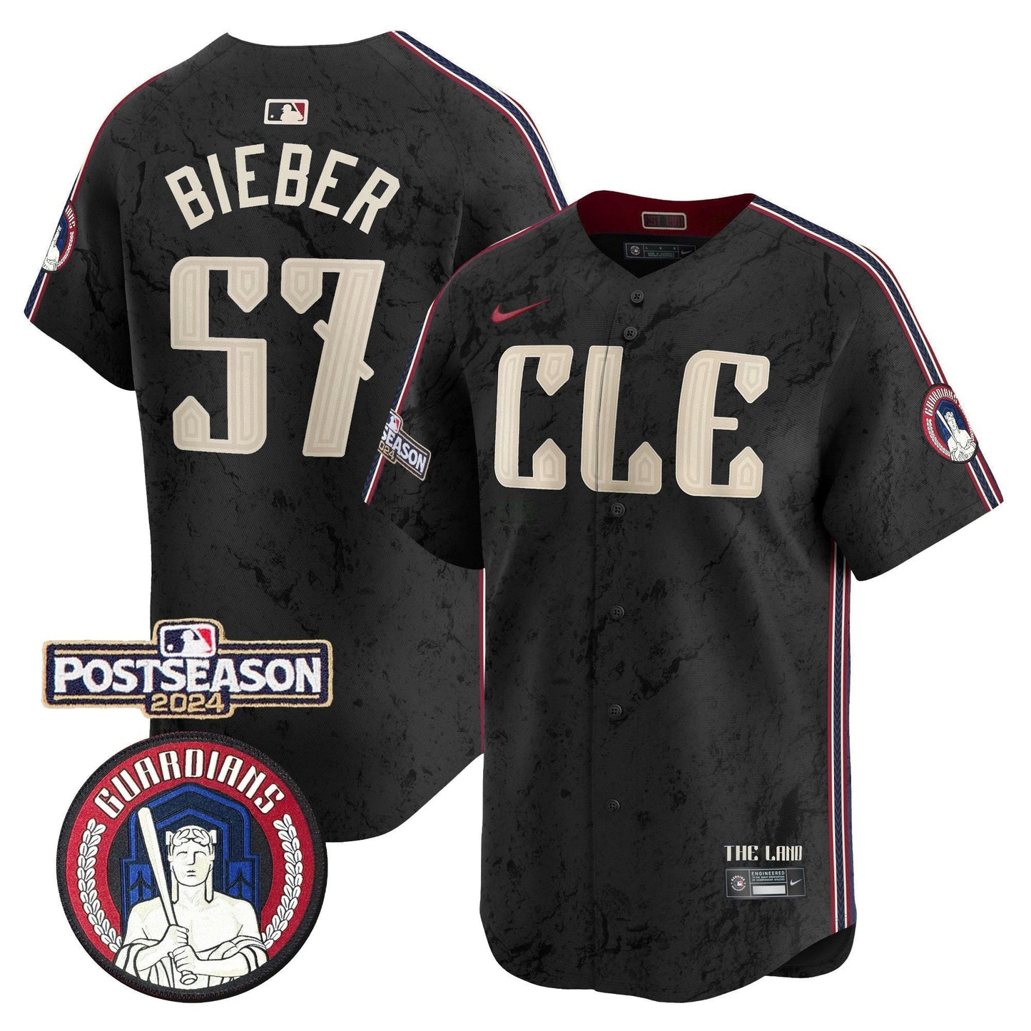 Camisa MLB Men’s Cleveland 2024 Postseason Patch City Connect Vapor Premier Limited Jersey