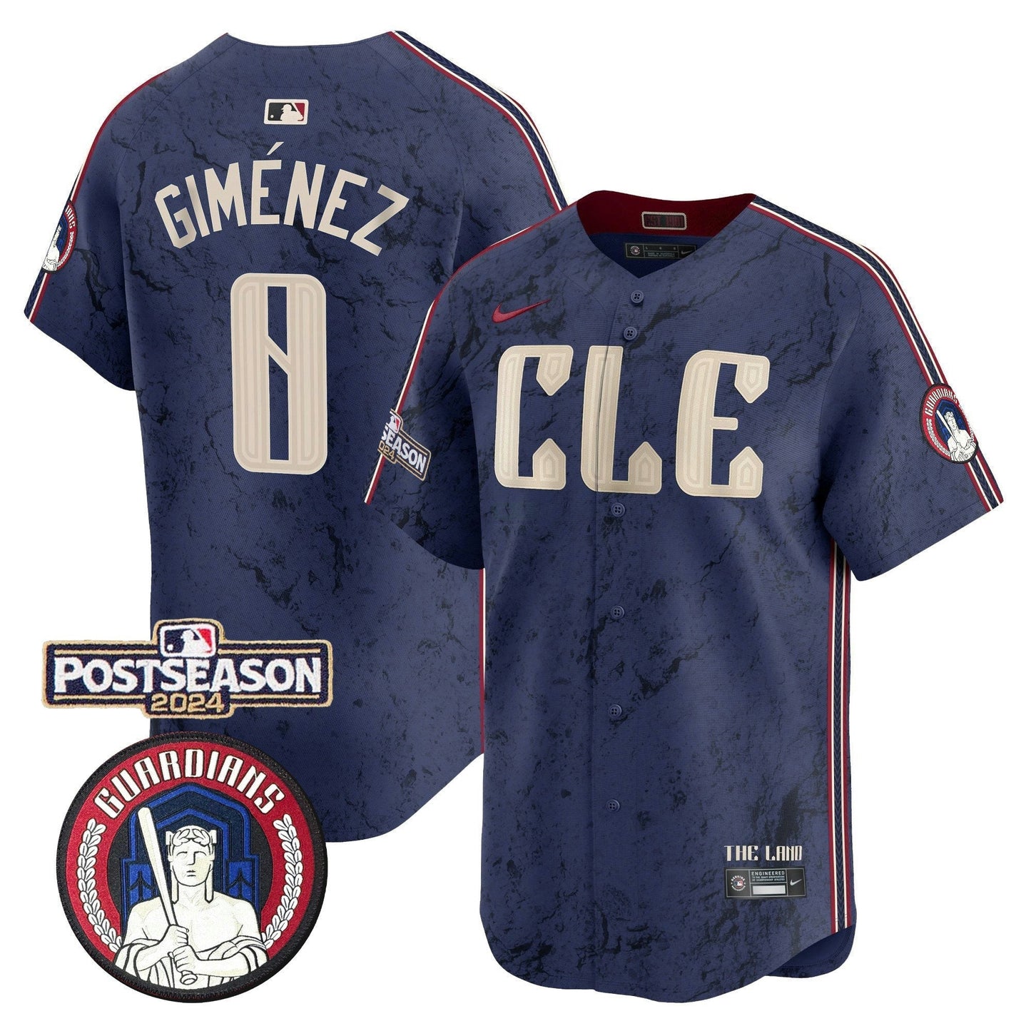 Camisa MLB Men’s Cleveland 2024 Postseason Patch City Connect Vapor Premier Limited Jersey