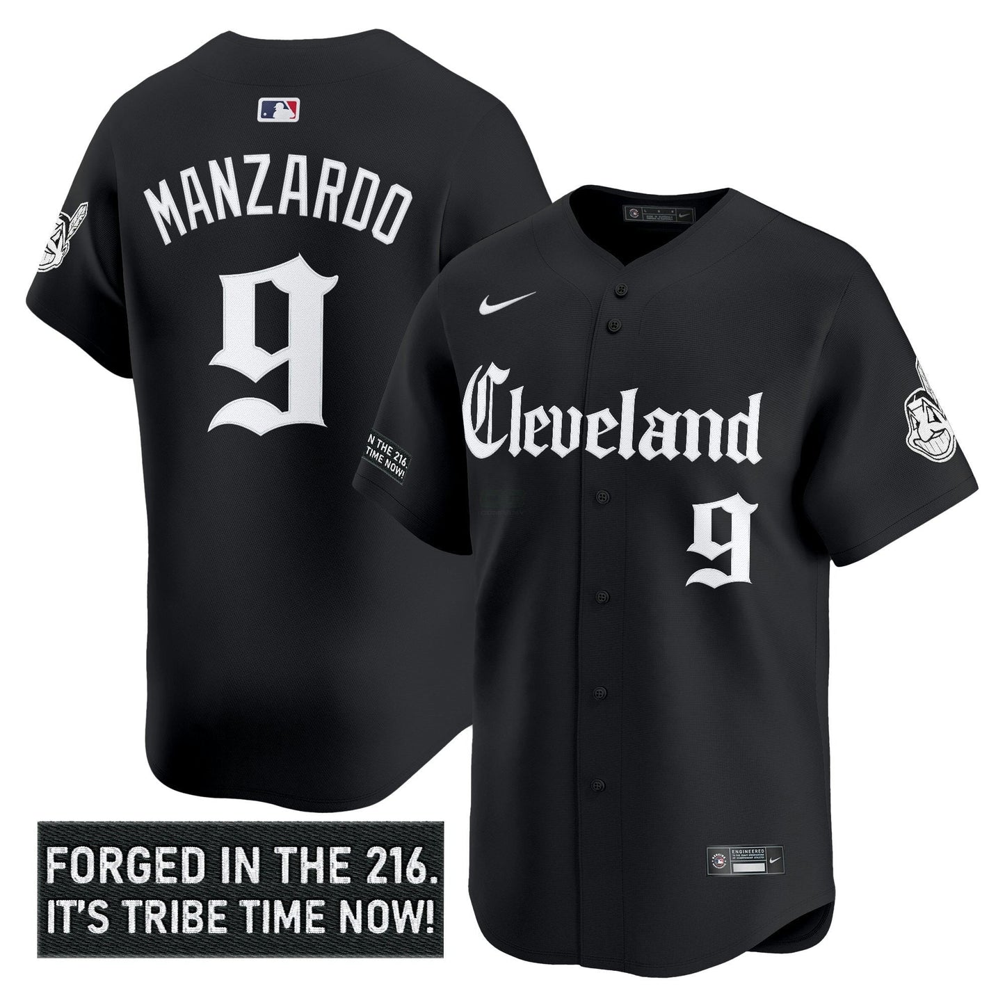 Camisa MLB Men’s Cleveland Indians ‘Gothic Iron Edition’ Vapor Premier Limited Jersey