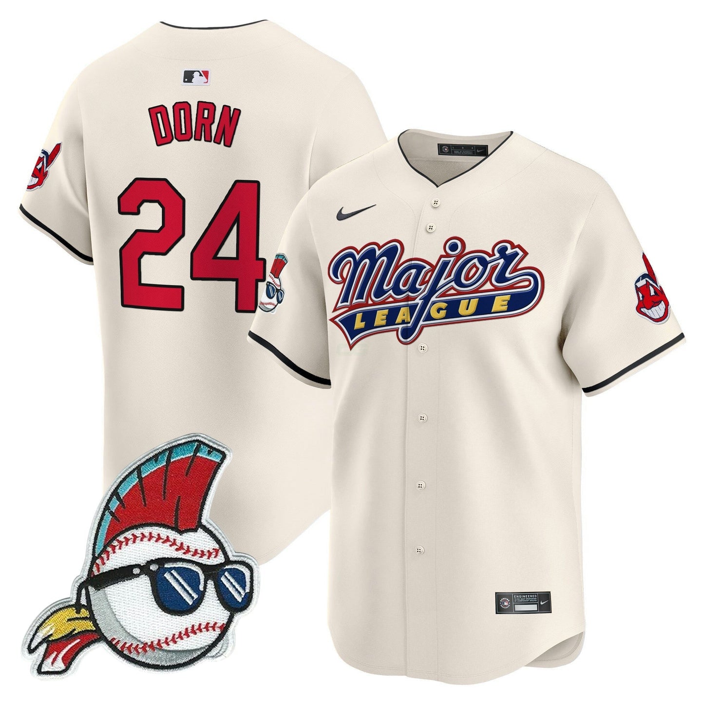 Camisa MLB Men’s Cleveland Indians Major League Vapor Premier Limited Jersey