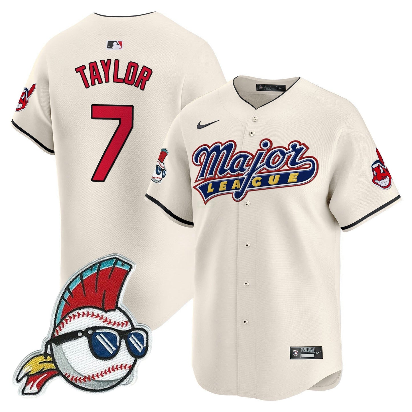 Camisa MLB Men’s Cleveland Indians Major League Vapor Premier Limited Jersey