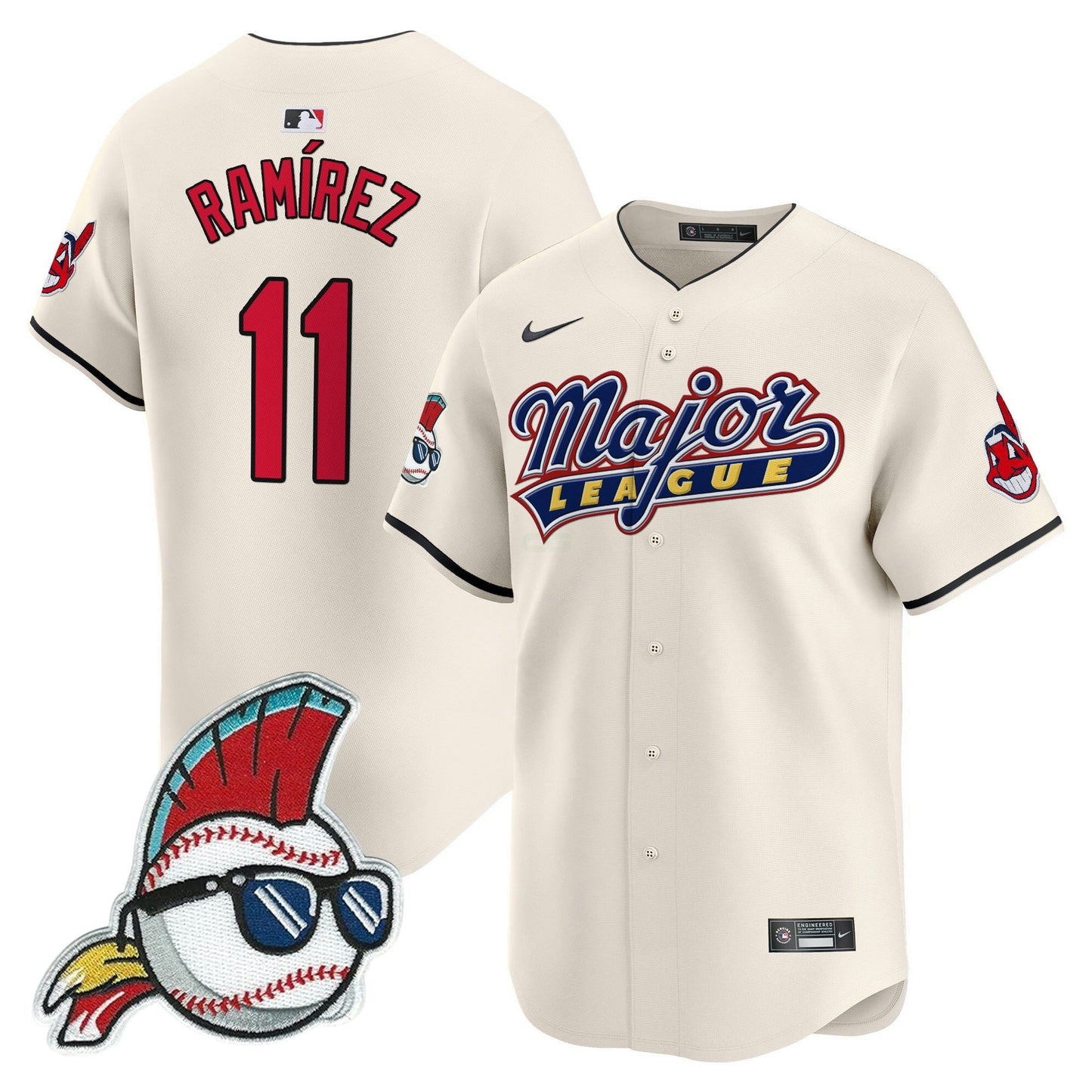 Camisa MLB Men’s Cleveland Indians Major League Vapor Premier Limited Jersey