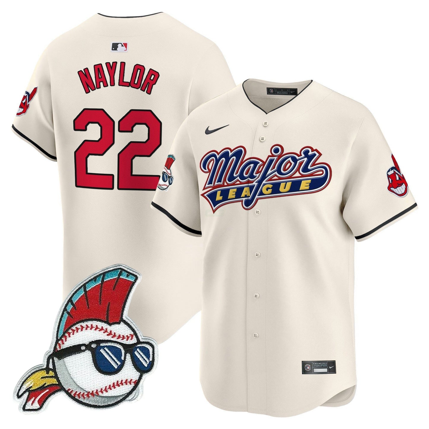 Camisa MLB Men’s Cleveland Indians Major League Vapor Premier Limited Jersey
