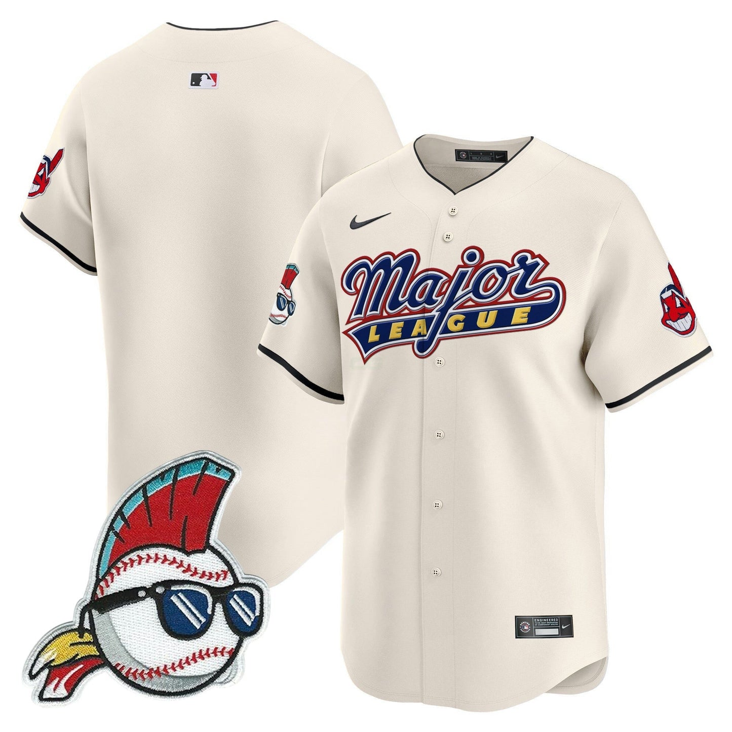 Camisa MLB Men’s Cleveland Indians Major League Vapor Premier Limited Jersey