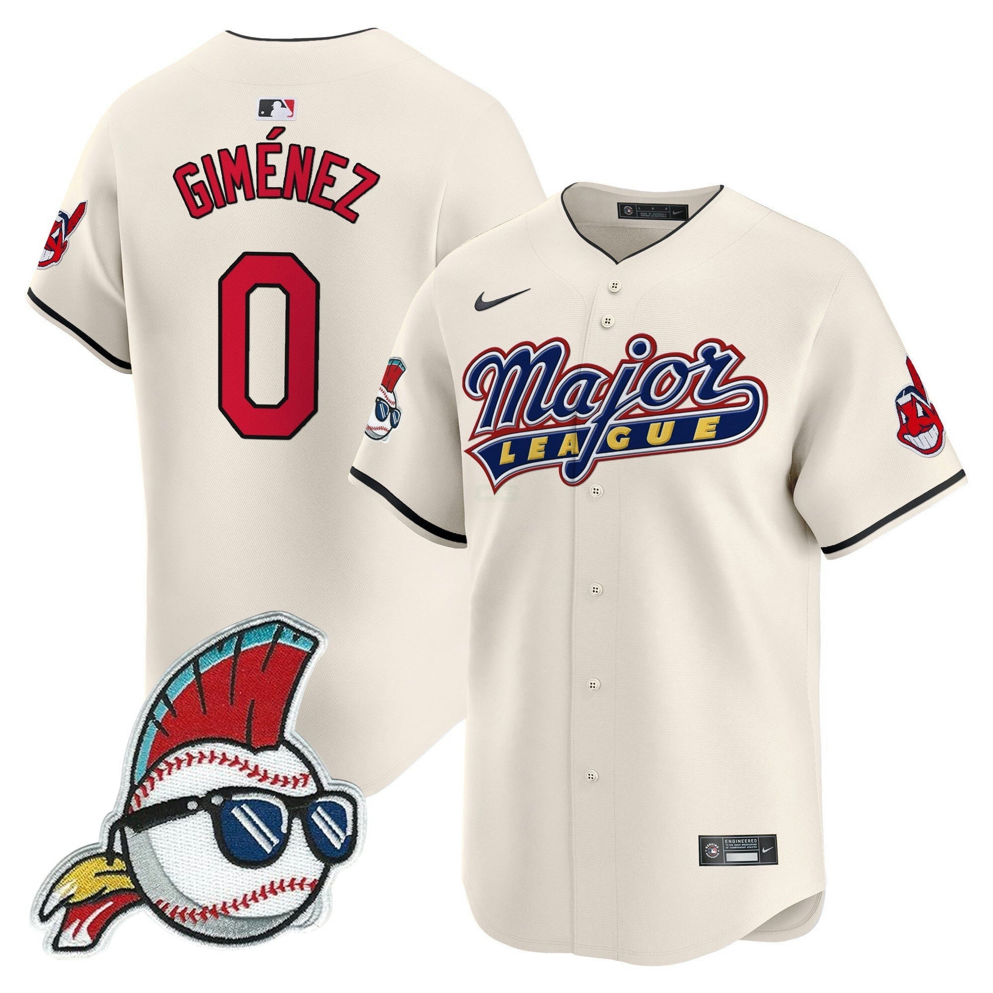 Camisa MLB Men’s Cleveland Indians Major League Vapor Premier Limited Jersey