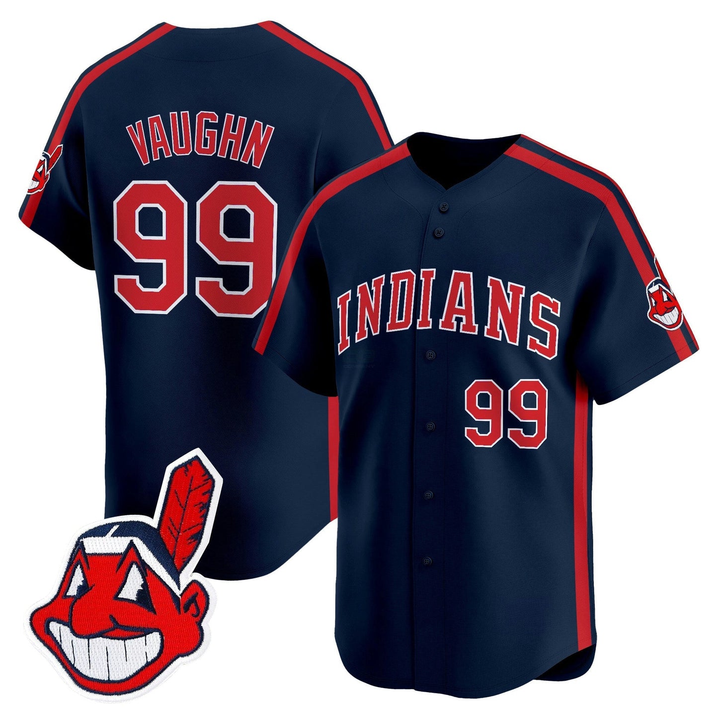Camisa MLB Men’s Cleveland Indians Ricky ‘Wild Thing’ Vaughn Vapor Premier Limited Jersey