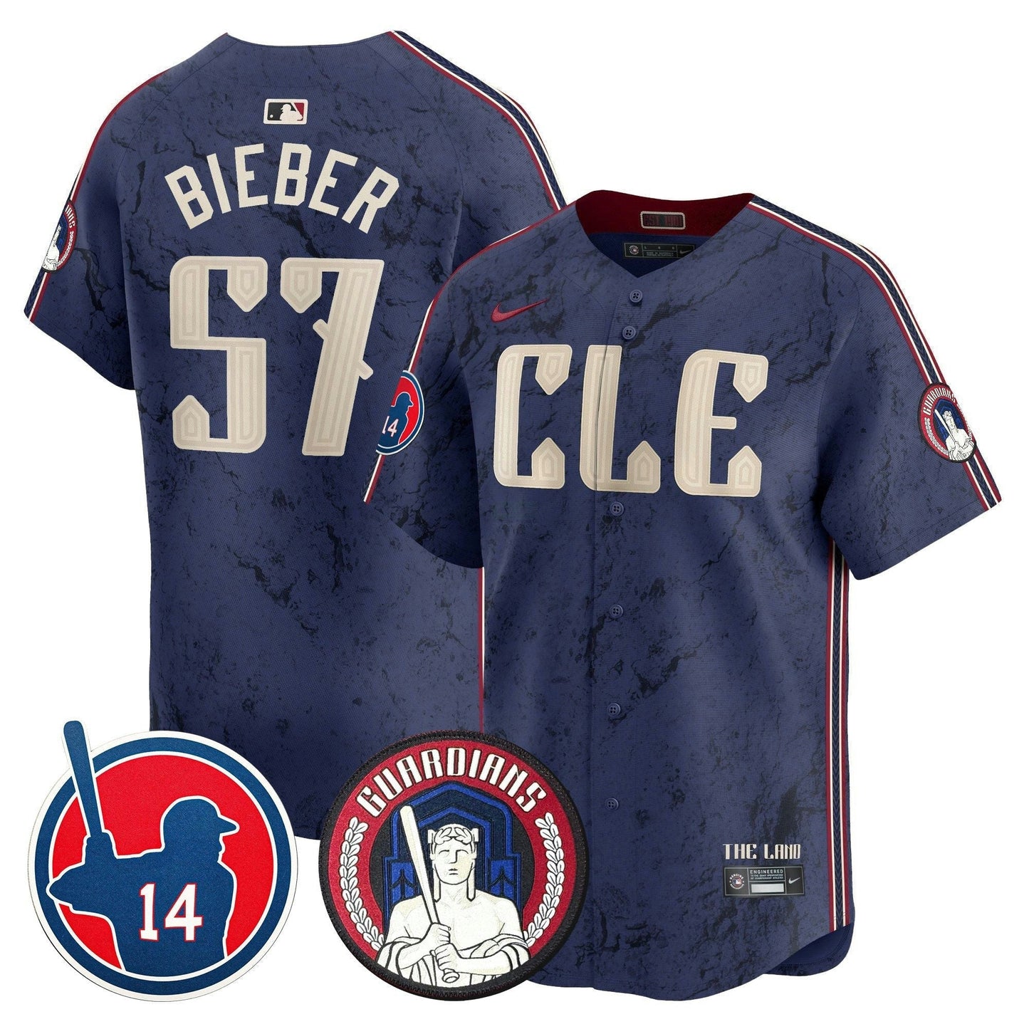 Camisa MLB Men’s Cleveland Larry Doby Patch City Connect Vapor Premier Limited Jersey
