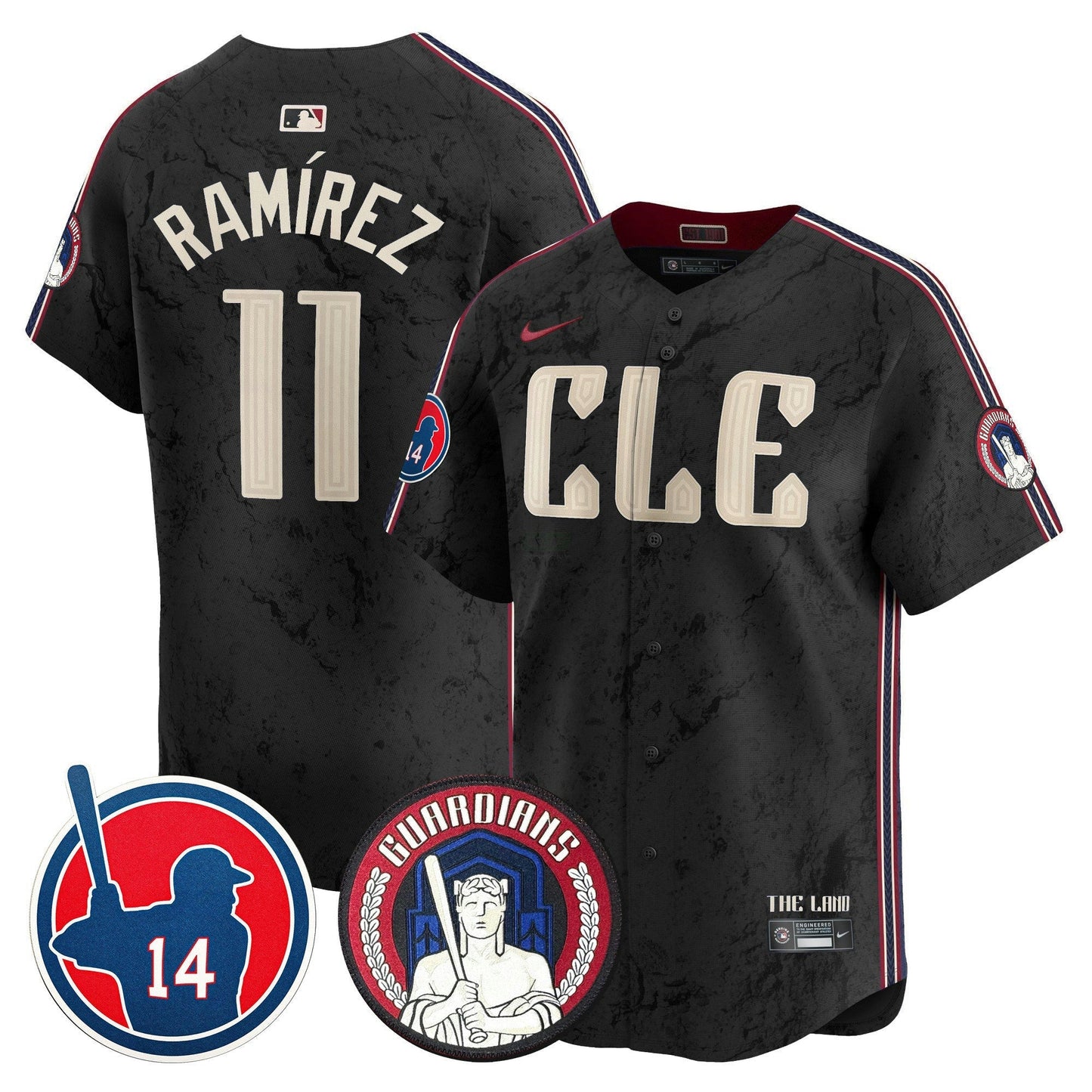 Camisa MLB Men’s Cleveland Larry Doby Patch City Connect Vapor Premier Limited Jersey