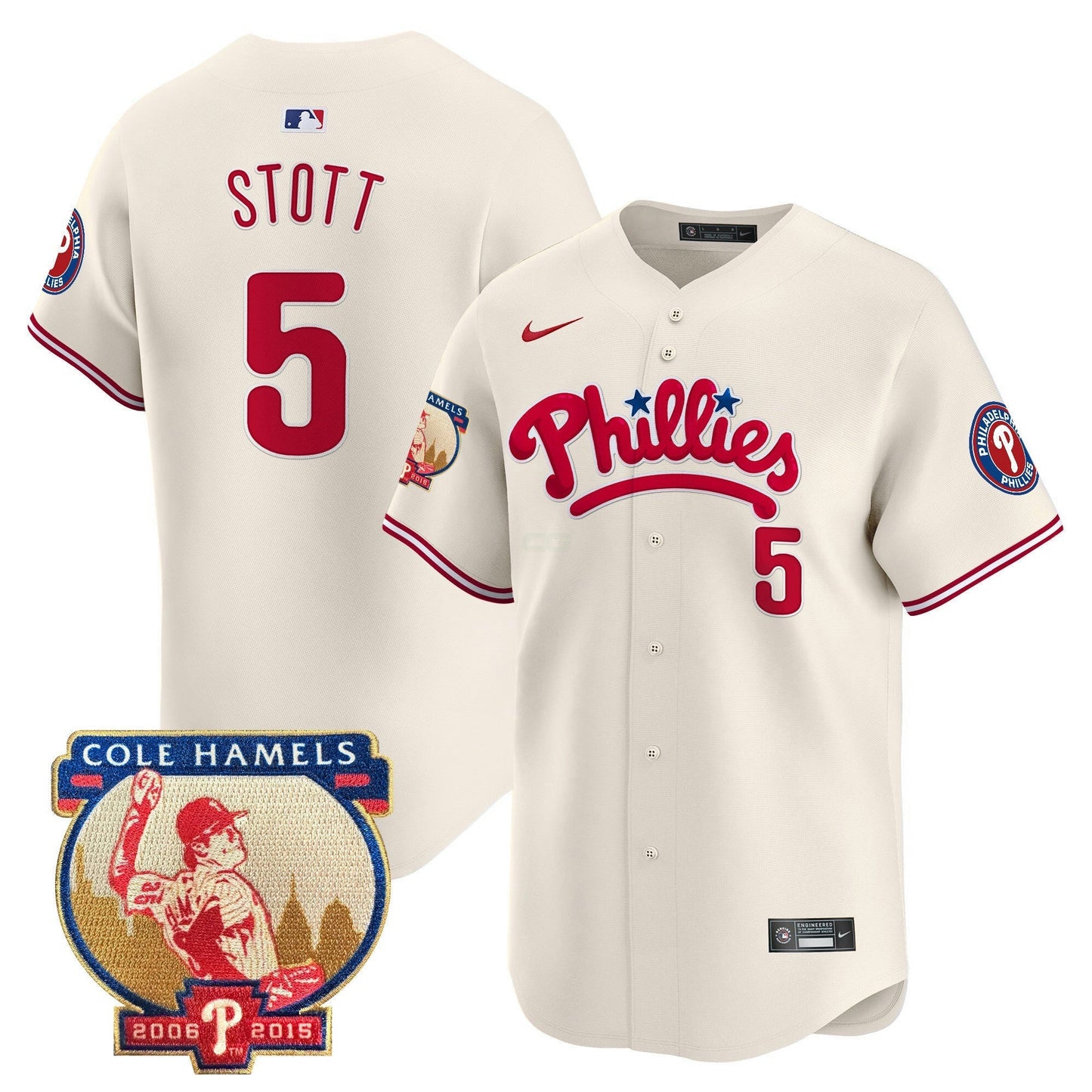 Camisa MLB Men’s Cole Hamels Patch Vapor Premier Limited Jersey
