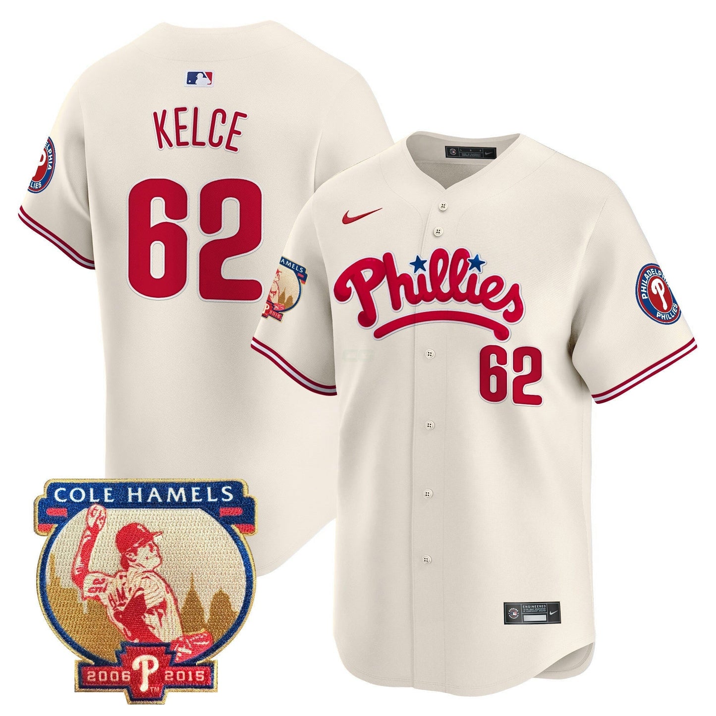 Camisa MLB Men’s Cole Hamels Patch Vapor Premier Limited Jersey