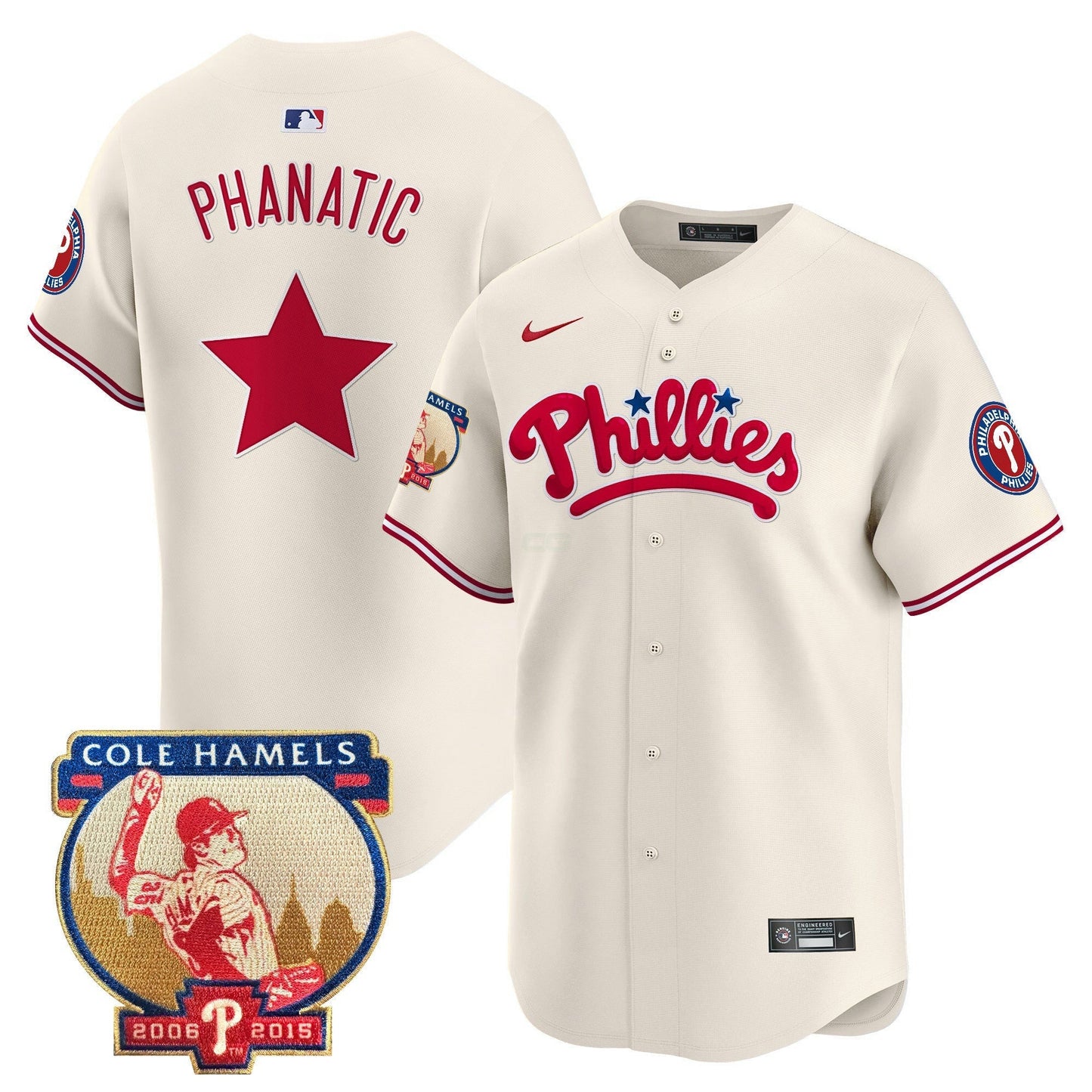 Camisa MLB Men’s Cole Hamels Patch Vapor Premier Limited Jersey