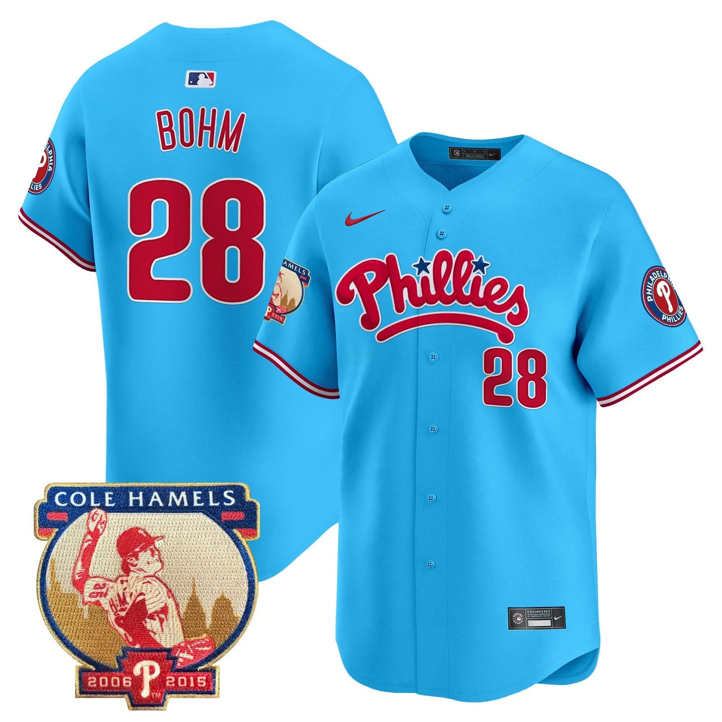 Camisa MLB Men’s Cole Hamels Patch Vapor Premier Limited Jersey