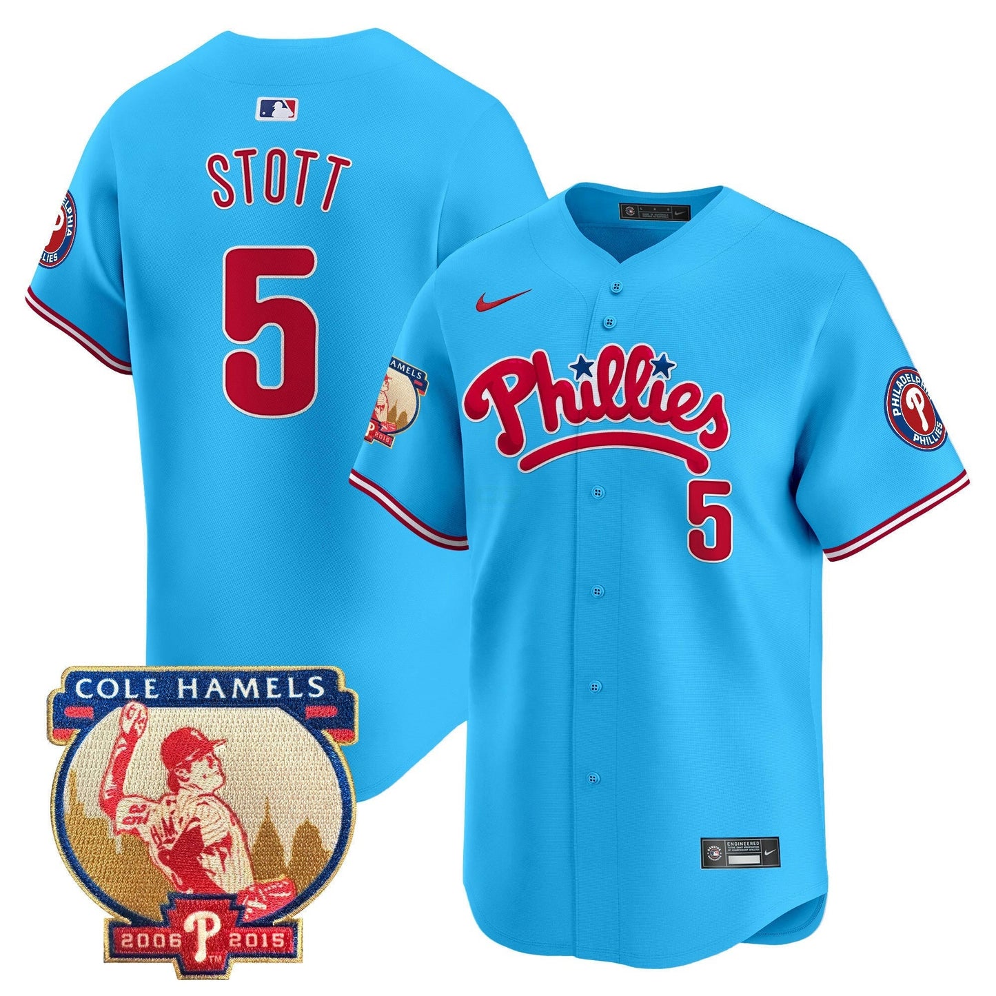 Camisa MLB Men’s Cole Hamels Patch Vapor Premier Limited Jersey