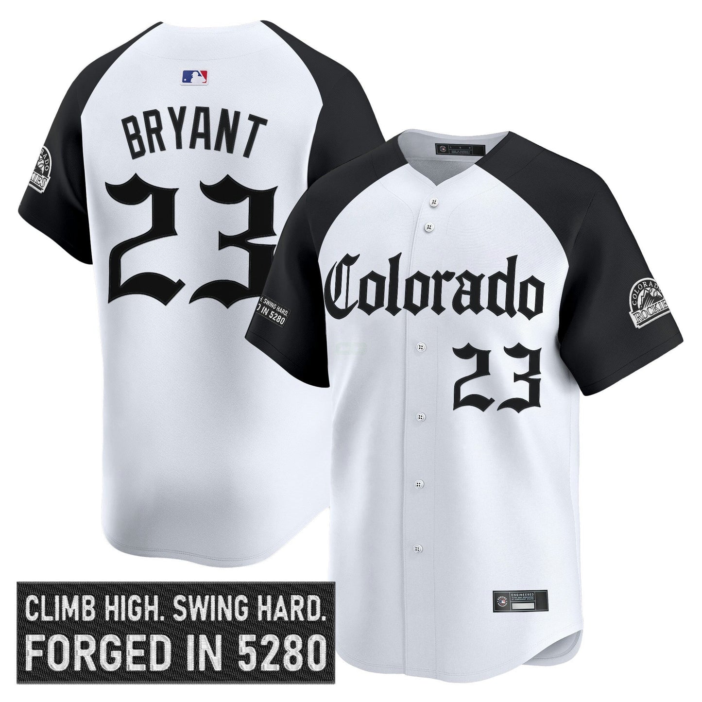 Camisa MLB Men’s Colorado ‘Gothic Mile High Shadows Edition’ Vapor Premier Limited Jersey