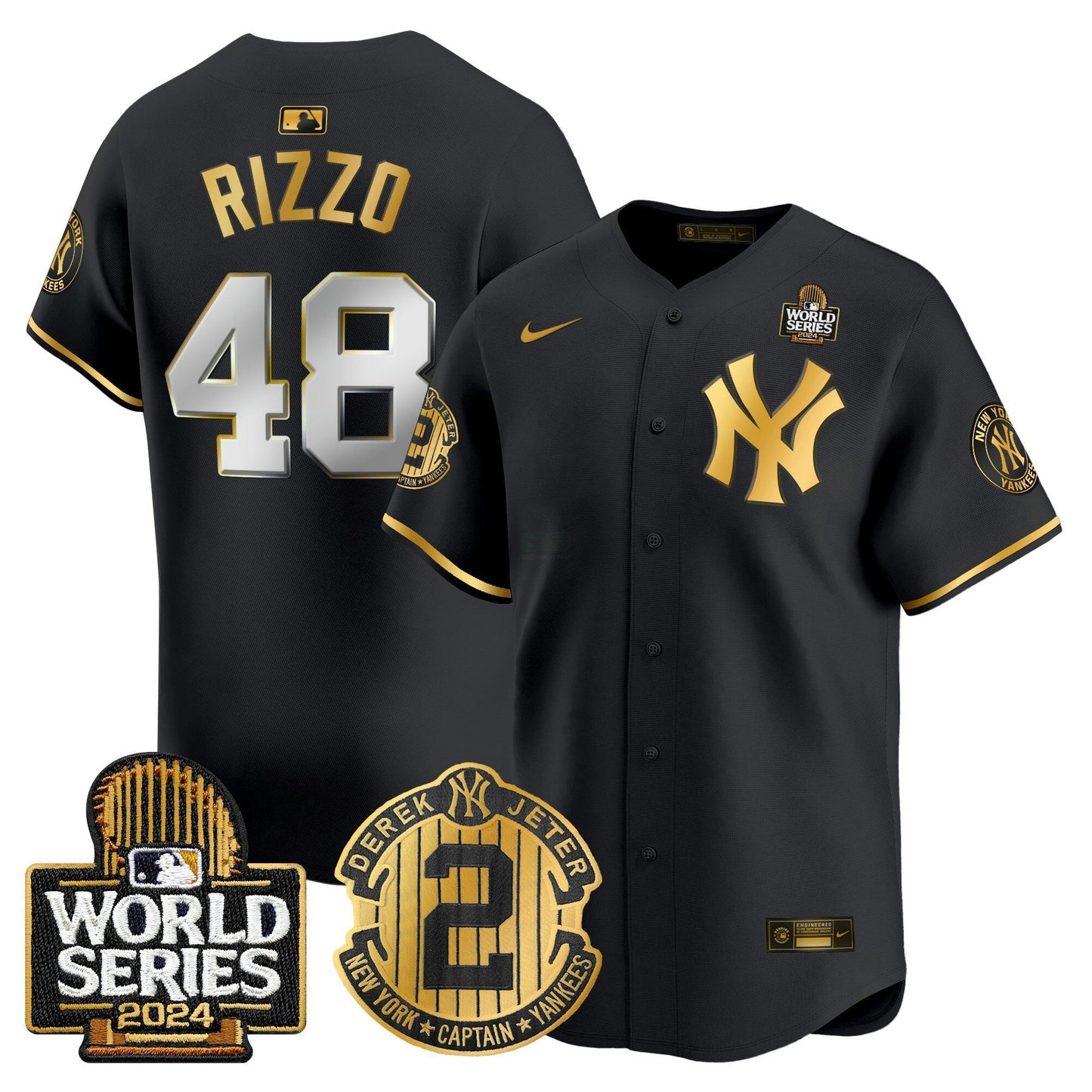 Camisa MLB Men’s Derek Jeter Patch 2024 World Series Vapor Premier Limited Jersey