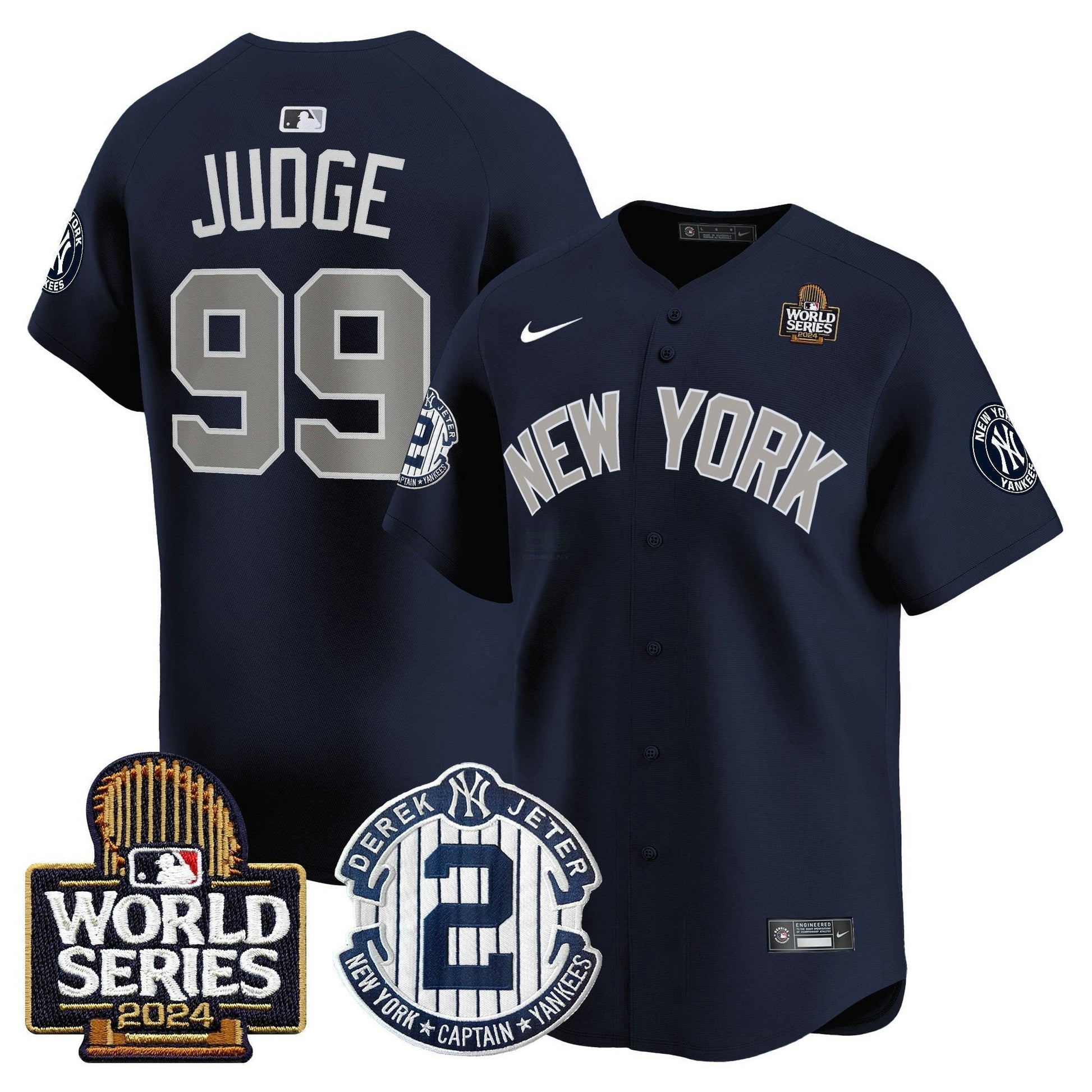 Camisa MLB Men’s Derek Jeter Patch 2024 World Series Vapor Premier Limited Jersey