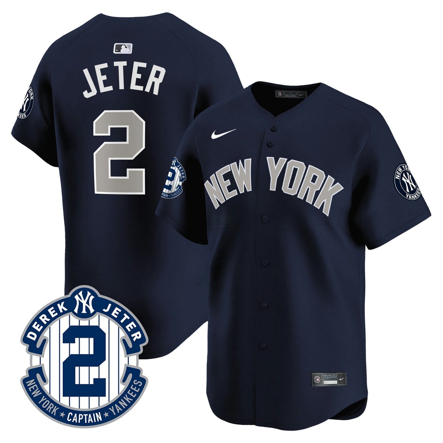 Camisa MLB Men’s Derek Jeter Patch Vapor Premier Limited Jersey