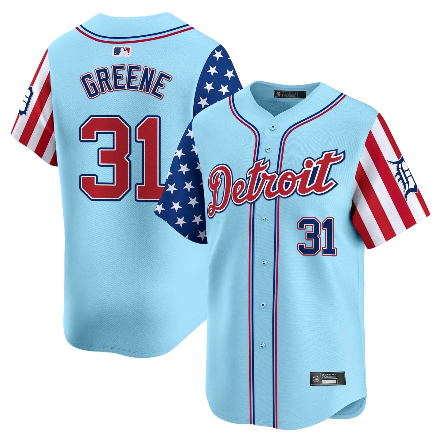 Camisa MLB Men’s Detroit 2025 Independence Day Vapor Premier Limited Jersey