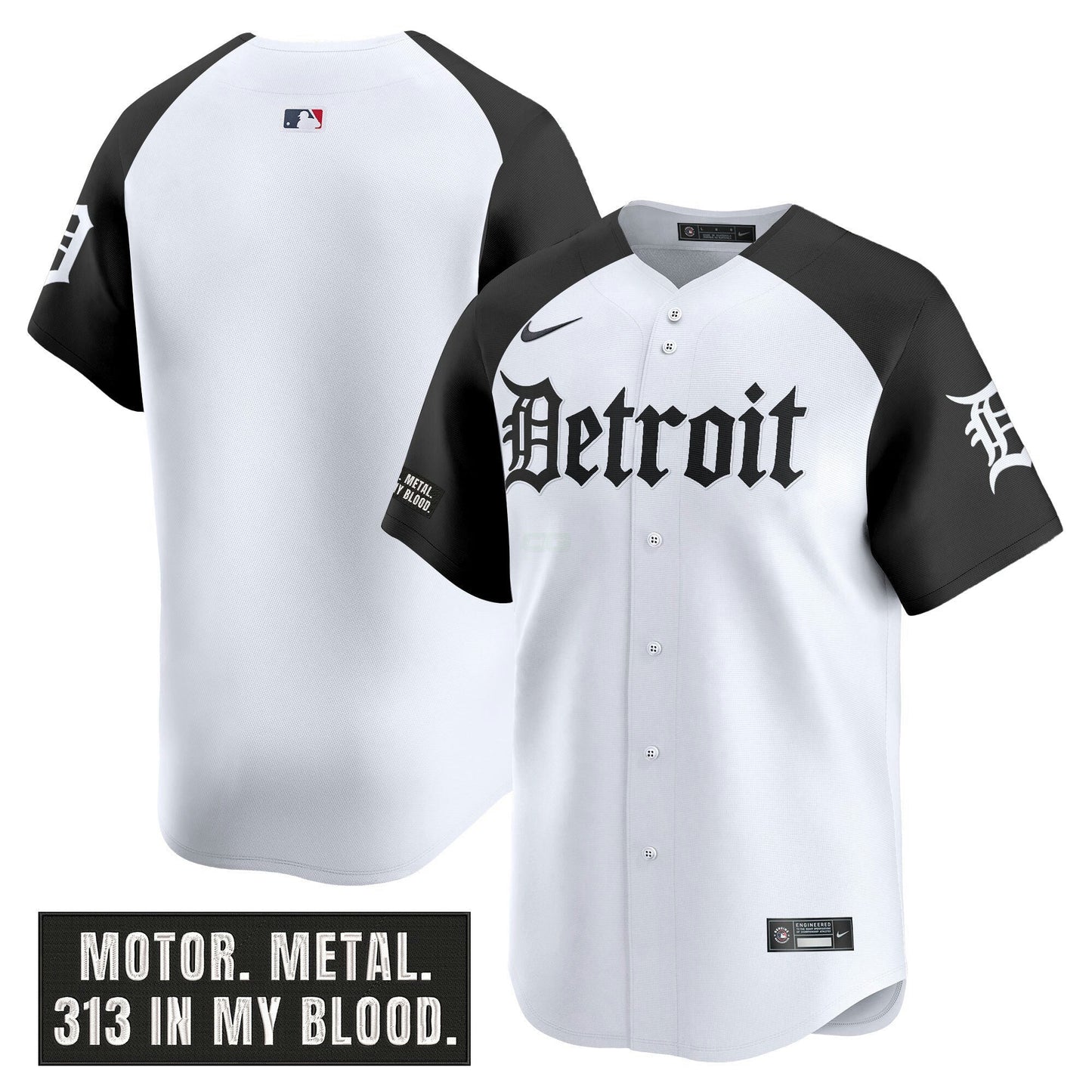 Camisa MLB Men’s Detroit ‘Motor Gothic Edition’ Vapor Premier Limited Jersey