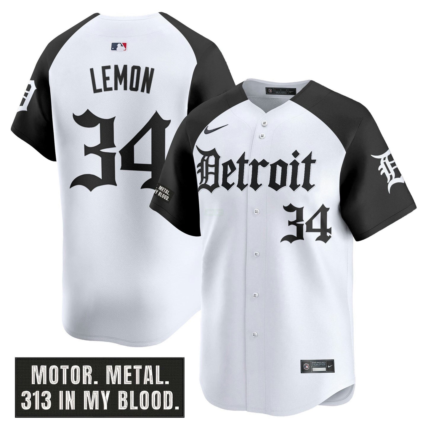 Camisa MLB Men’s Detroit ‘Motor Gothic Edition’ Vapor Premier Limited Jersey