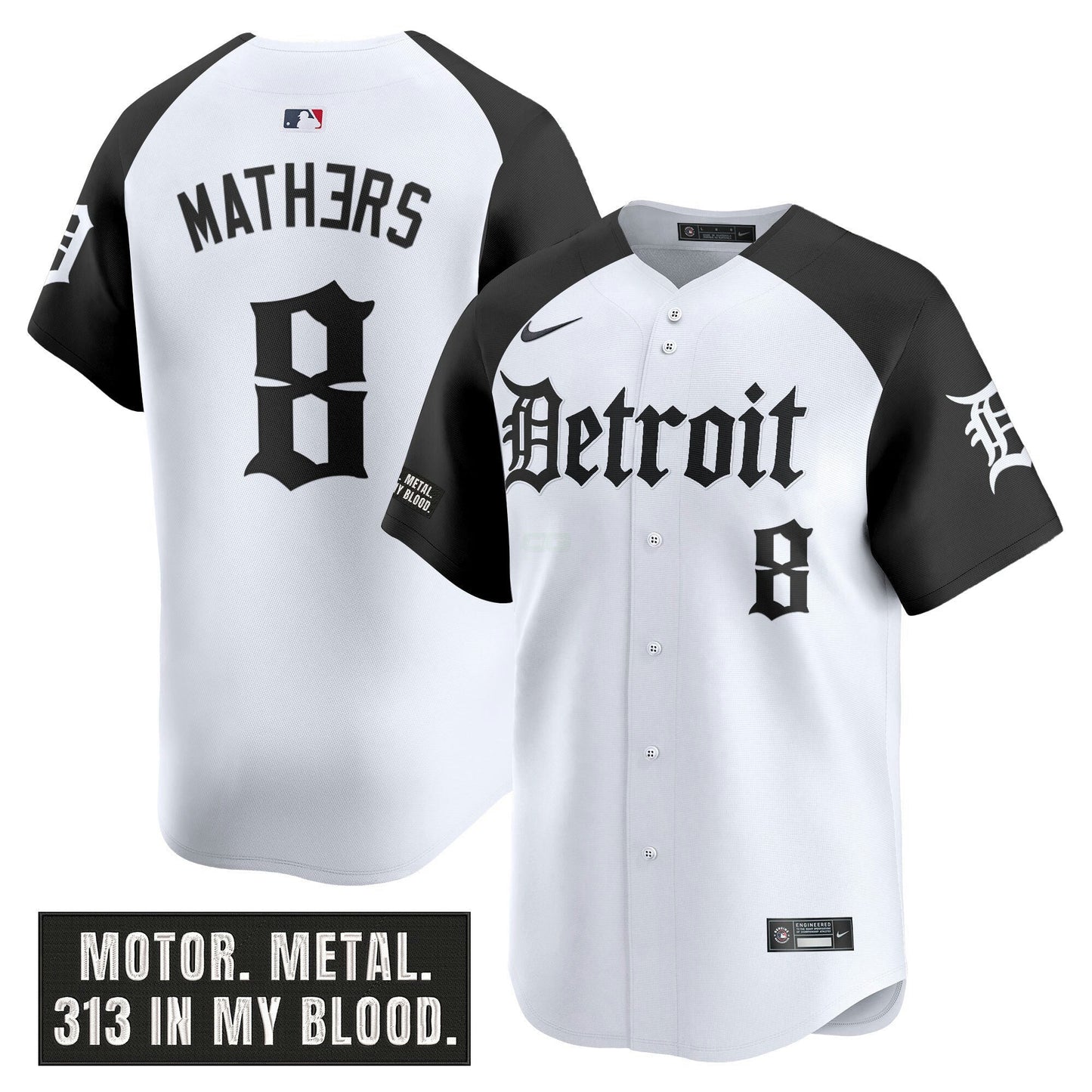 Camisa MLB Men’s Detroit ‘Motor Gothic Edition’ Vapor Premier Limited Jersey